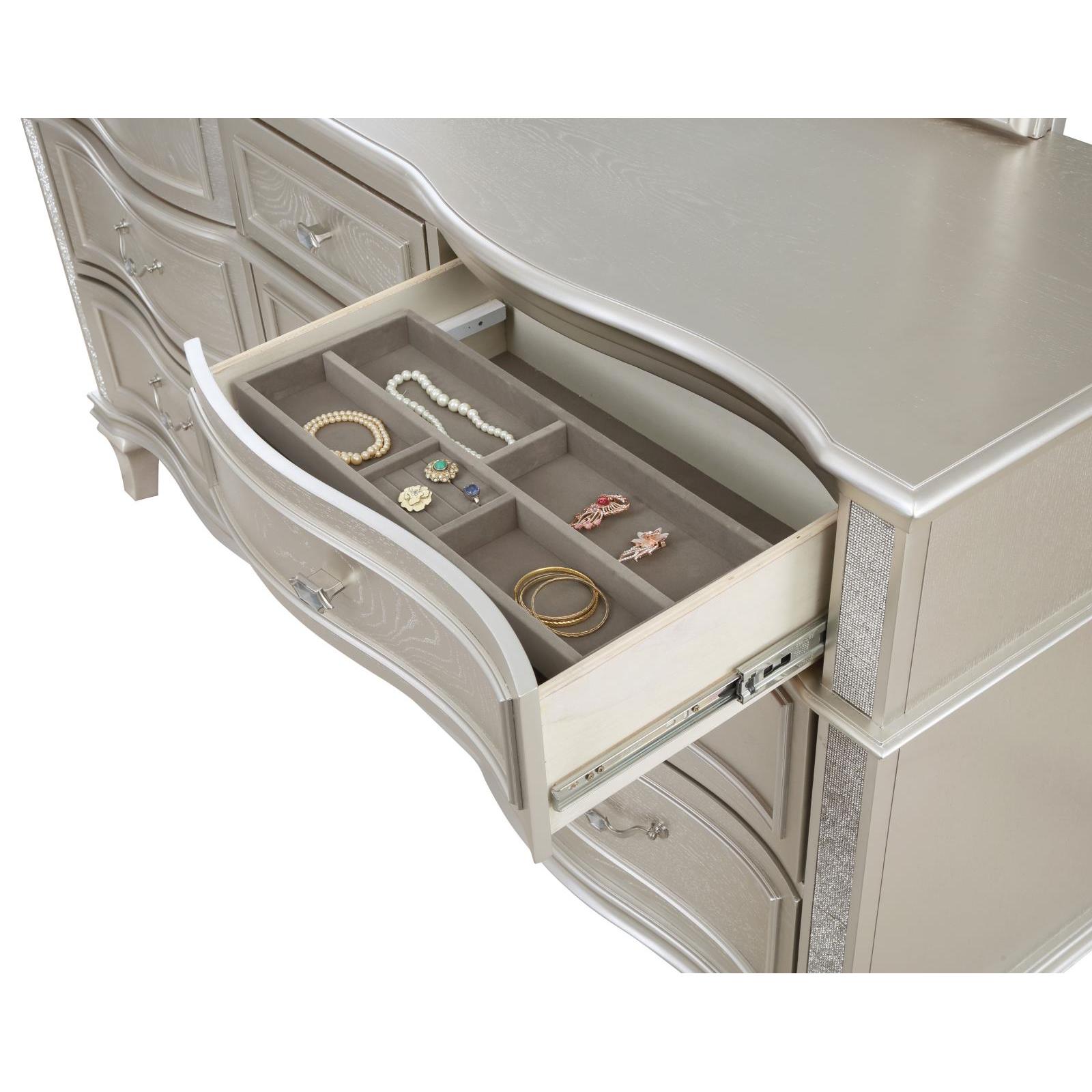  Coaster Furniture Evangeline 223393 9-Drawer Dresser - Silver Oak IMAGE 9