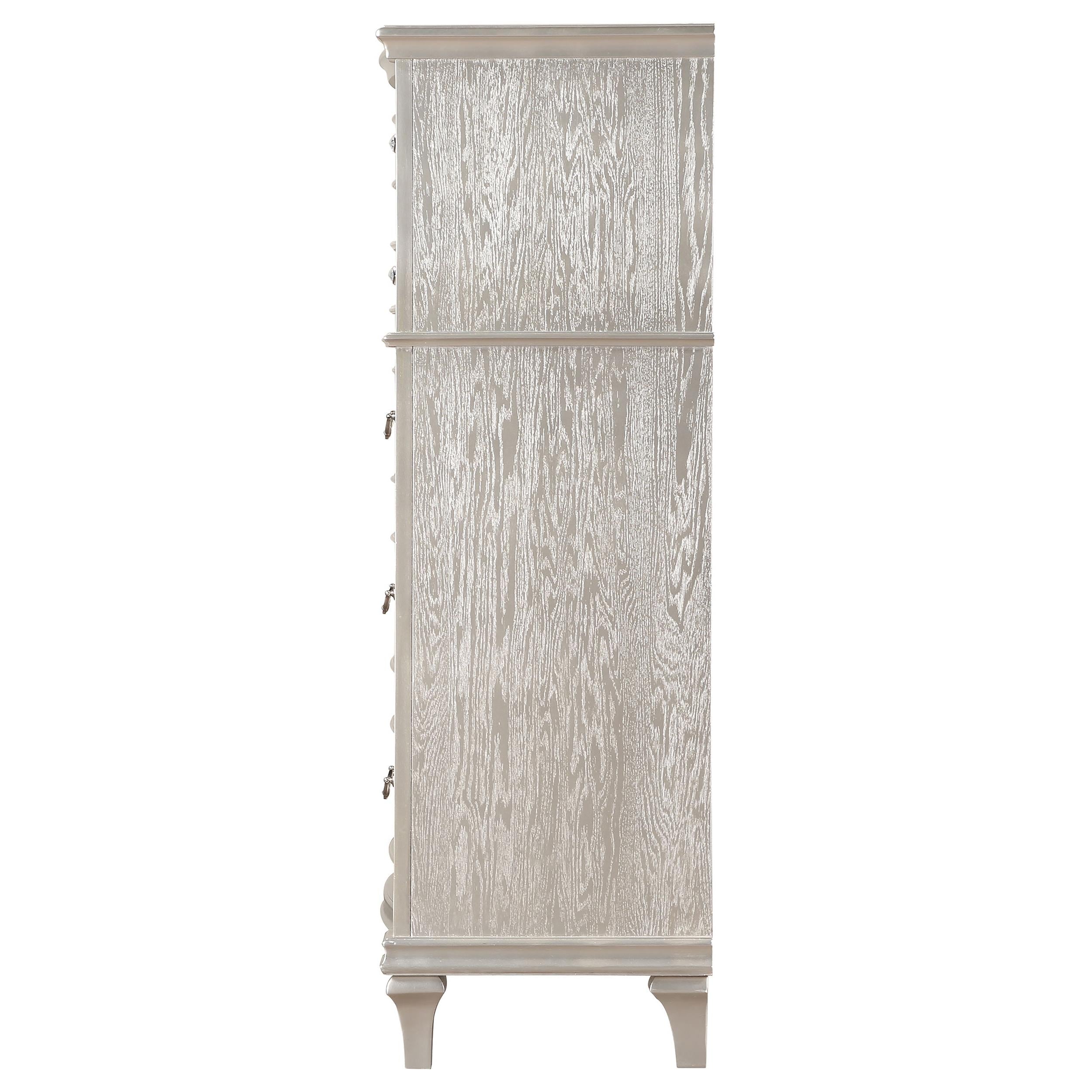  Coaster Furniture Evangeline 223395 6-Drawer Bedroom Chest - Silver Oak IMAGE 4