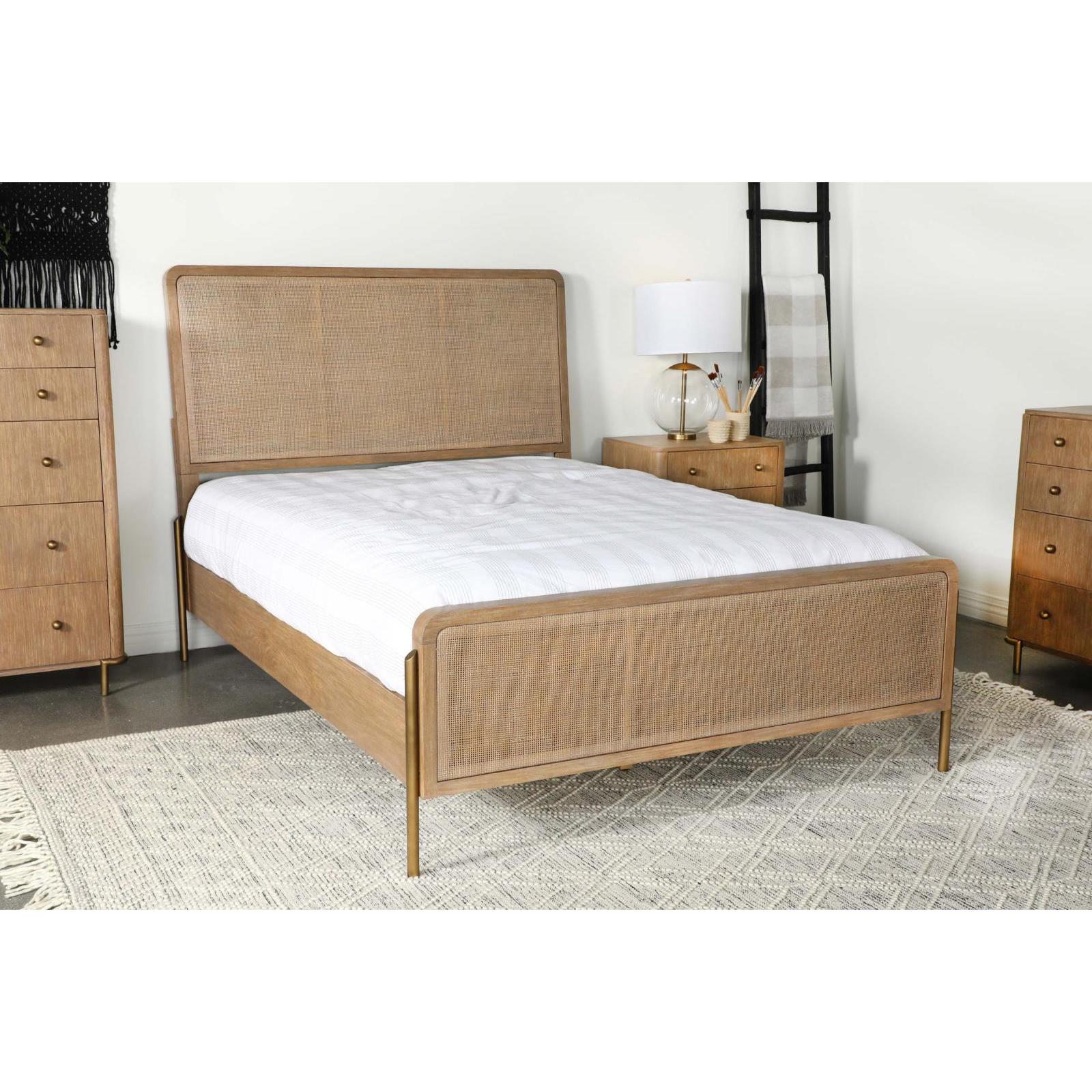  Size_King --  Arini 224300KE Rattan Eastern King Panel Bed - Sand Wash and Natural IMAGE 12