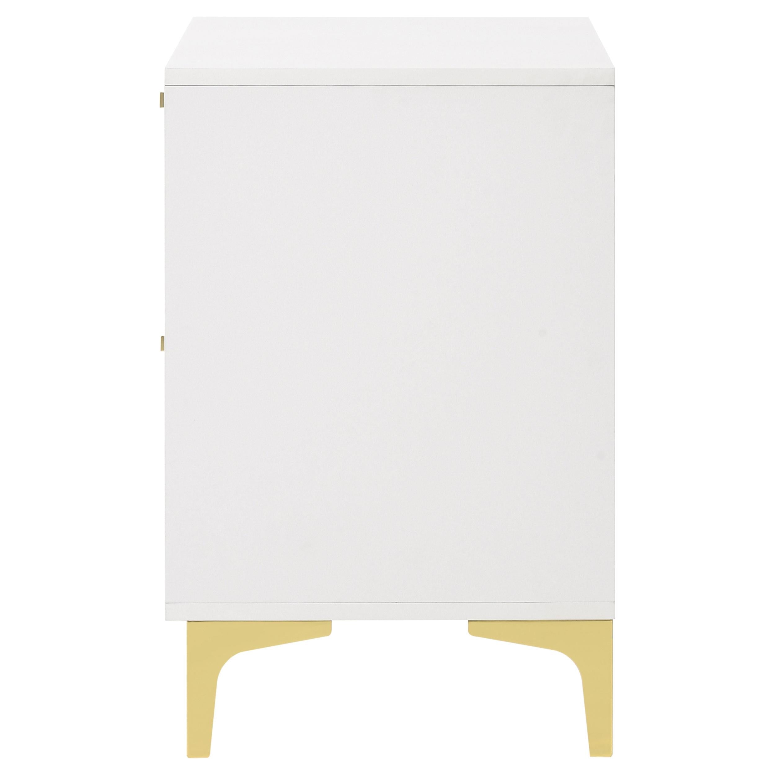  Coaster Furniture Kendall 224402 2-Drawer Nightstand - White IMAGE 4