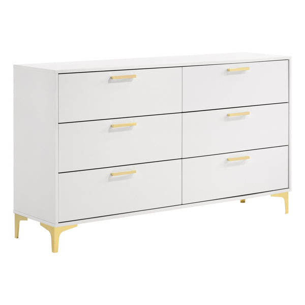Coaster Furniture Kendall 224403 6-Drawer Dresser - White