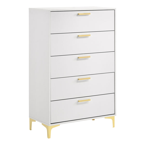 Coaster Furniture Kendall 224405 5-Drawer Bedroom Chest - White