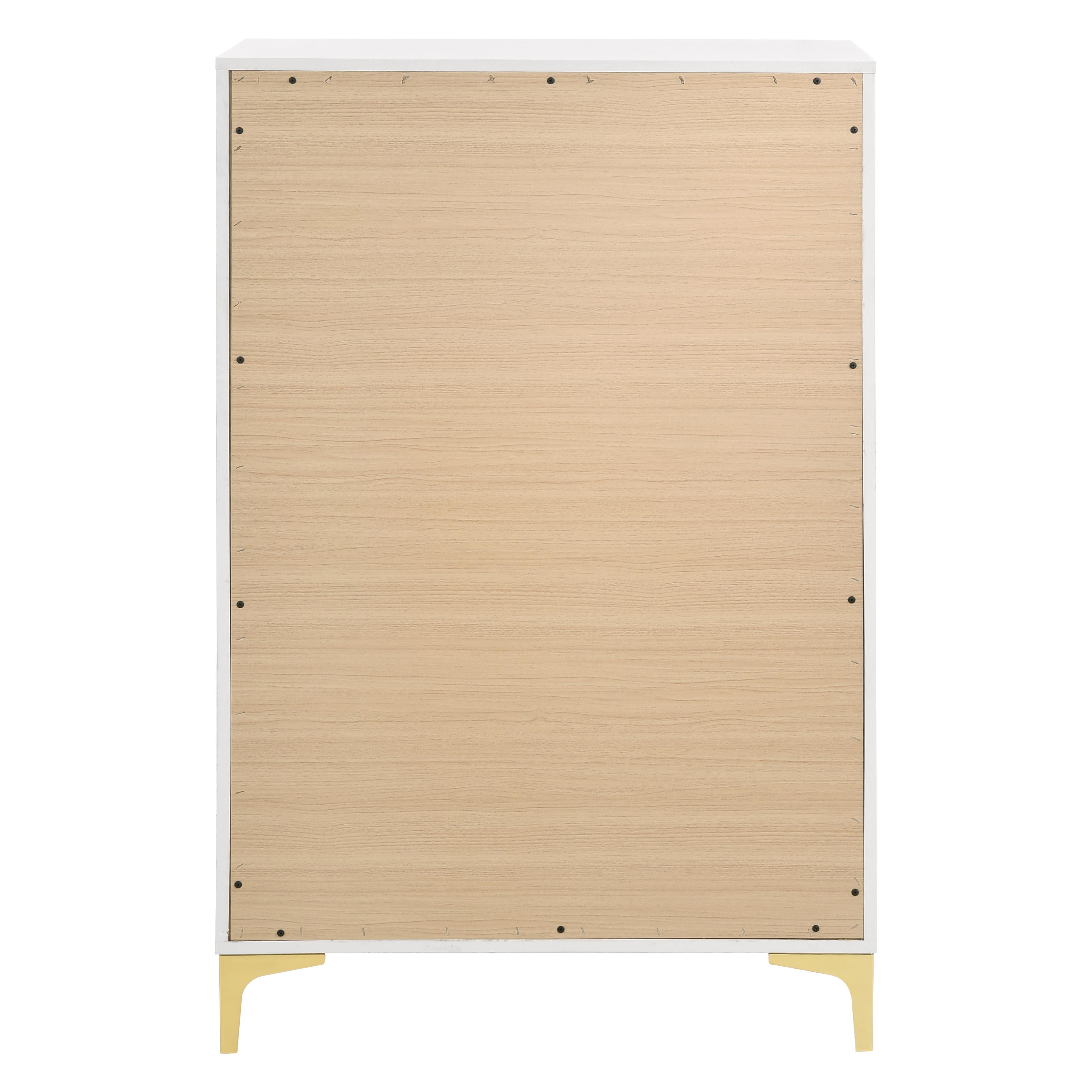  Coaster Furniture Kendall 224405 5-Drawer Bedroom Chest - White IMAGE 4