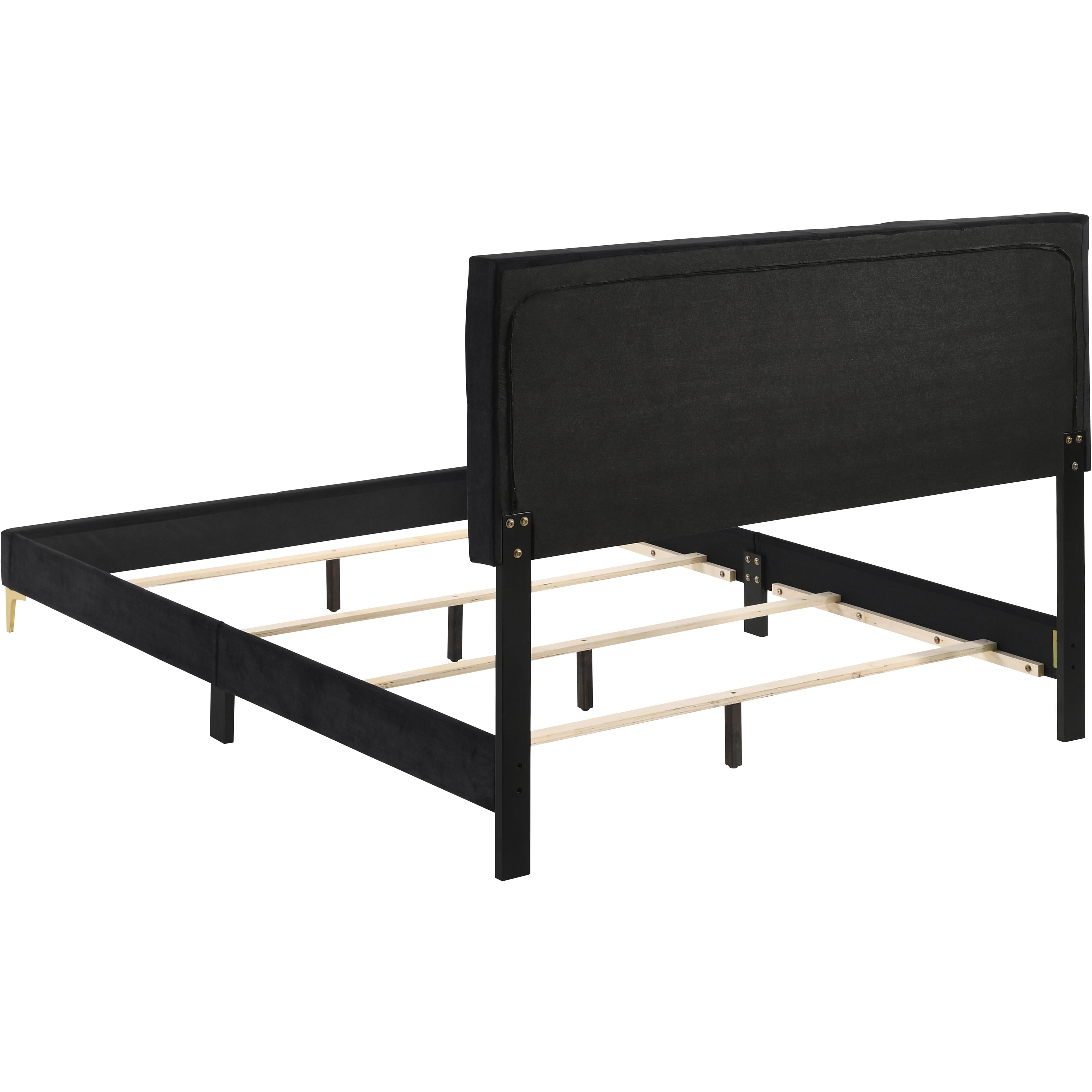  Size_California King --  Kendall 224451KW Upholstered California King Panel Bed - Black IMAGE 3
