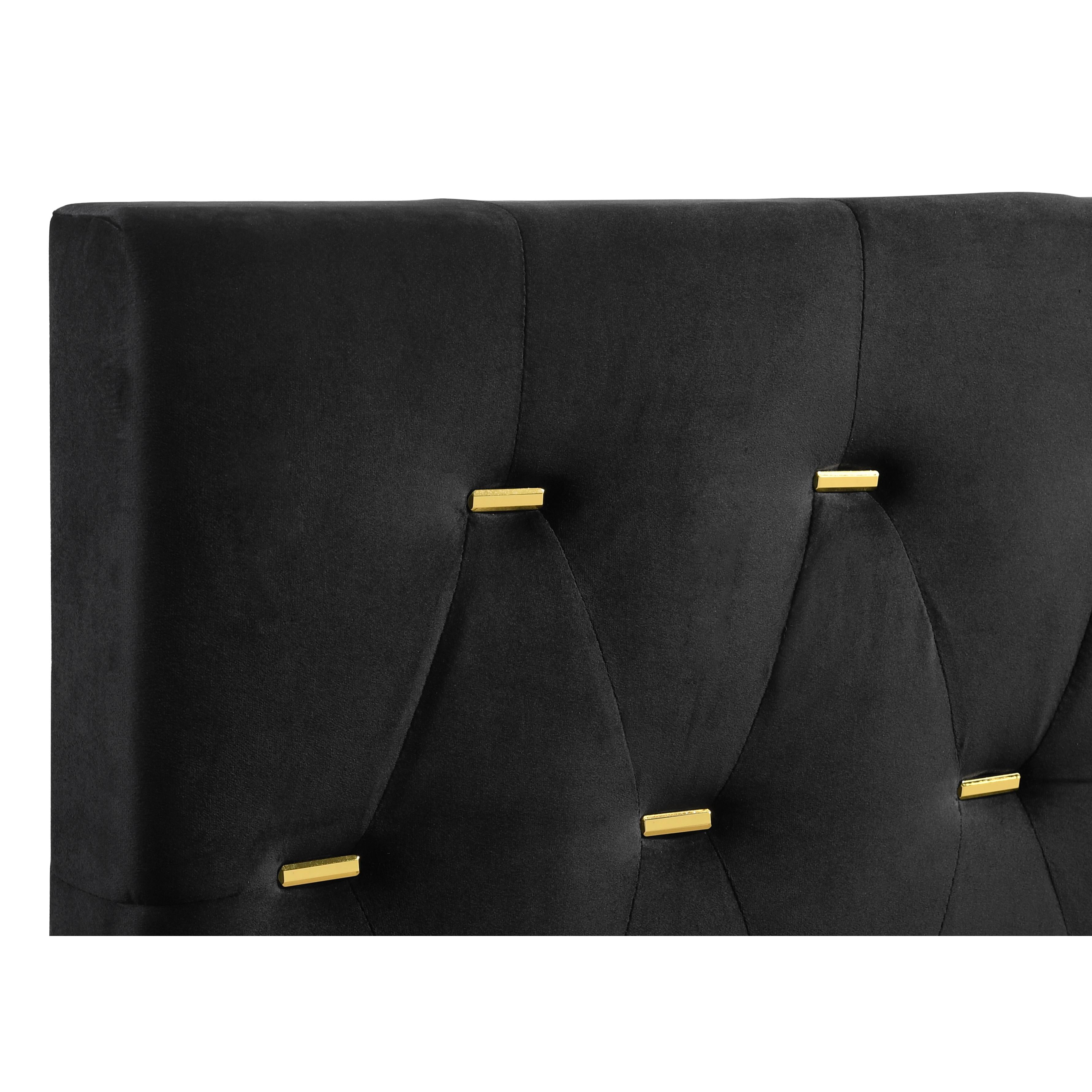  Size_California King --  Kendall 224451KW Upholstered California King Panel Bed - Black IMAGE 5
