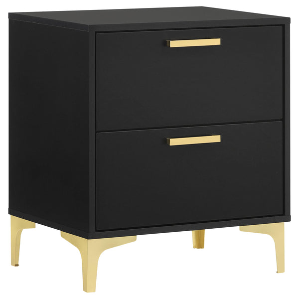 Coaster Furniture Kendall 224452 2-Drawer Nightstand - Black
