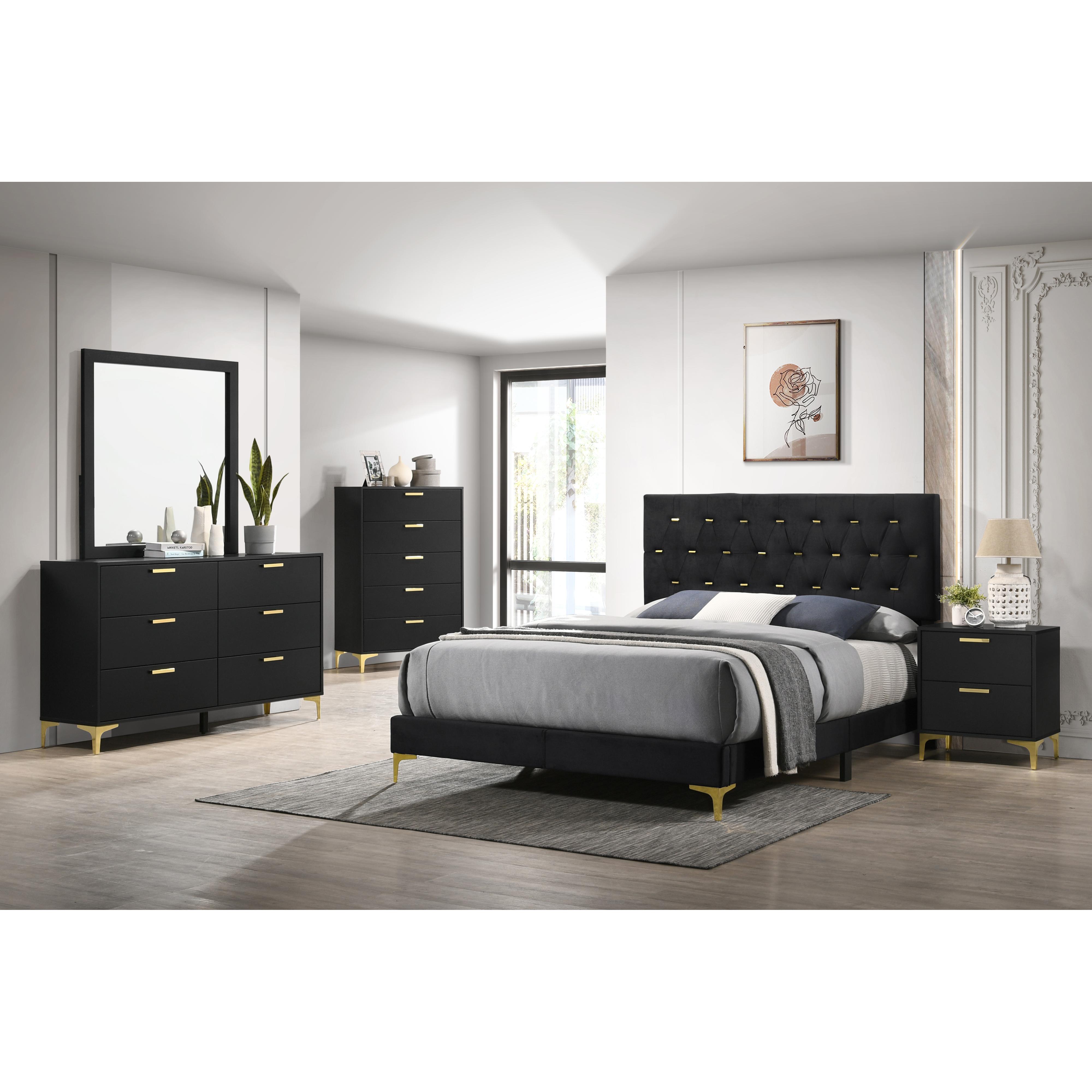  Coaster Furniture Kendall 224454 Dresser Mirror - Black IMAGE 2