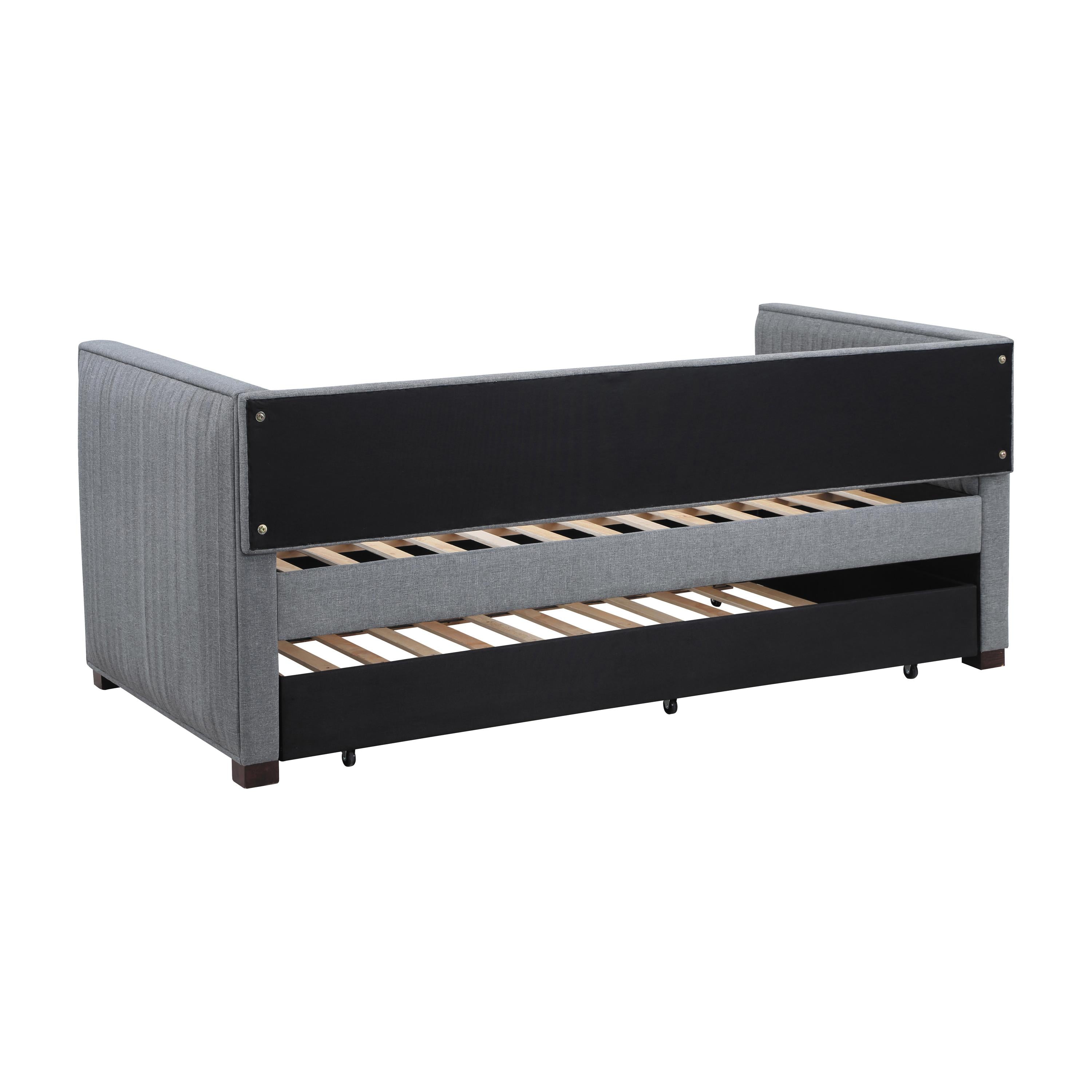  Coaster Furniture Brodie 300554 Upholstered Twin Daybed with Trundle - Grey IMAGE 6