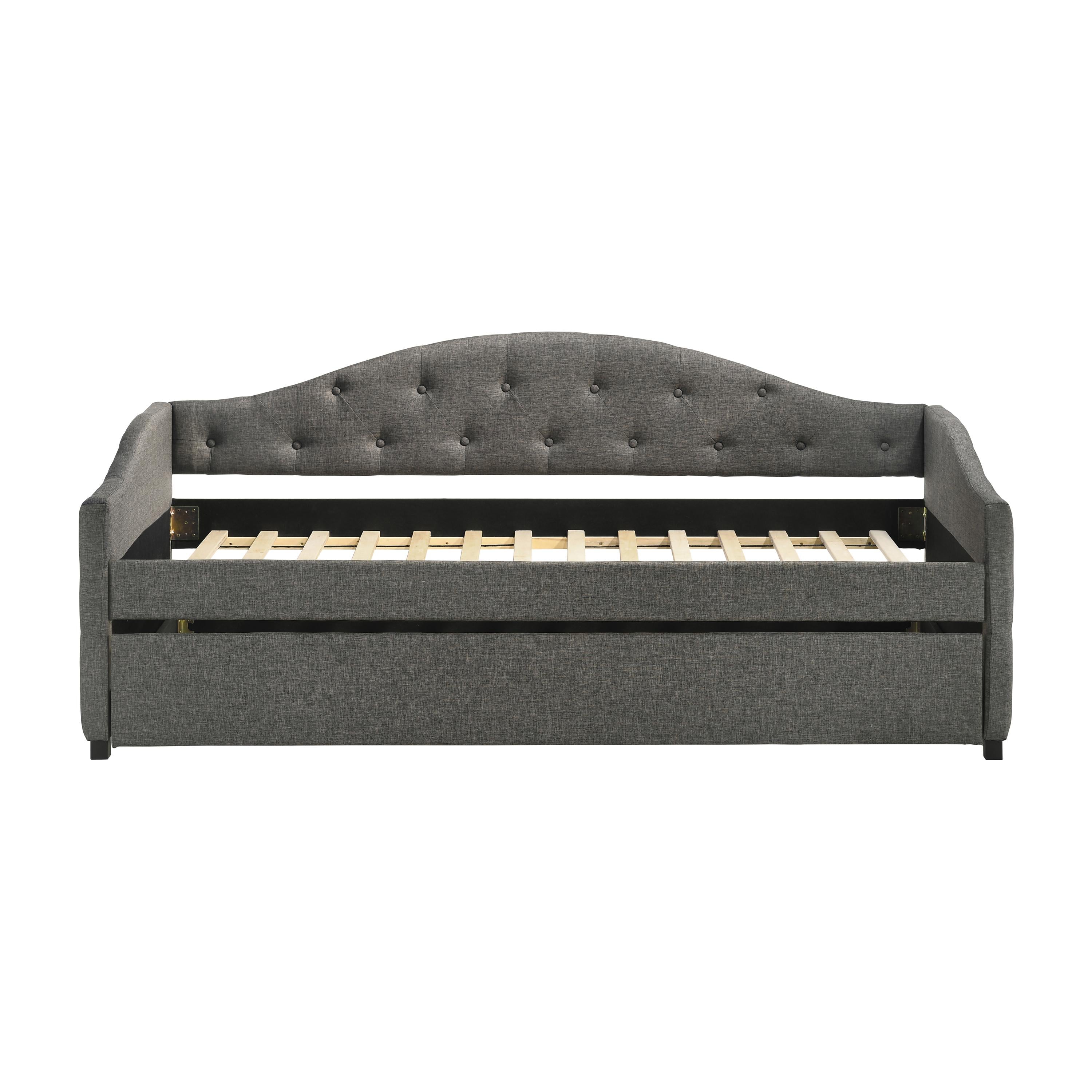  Coaster Furniture Sadie 300638 Upholstered Twin Daybed with Trundle - Grey IMAGE 4