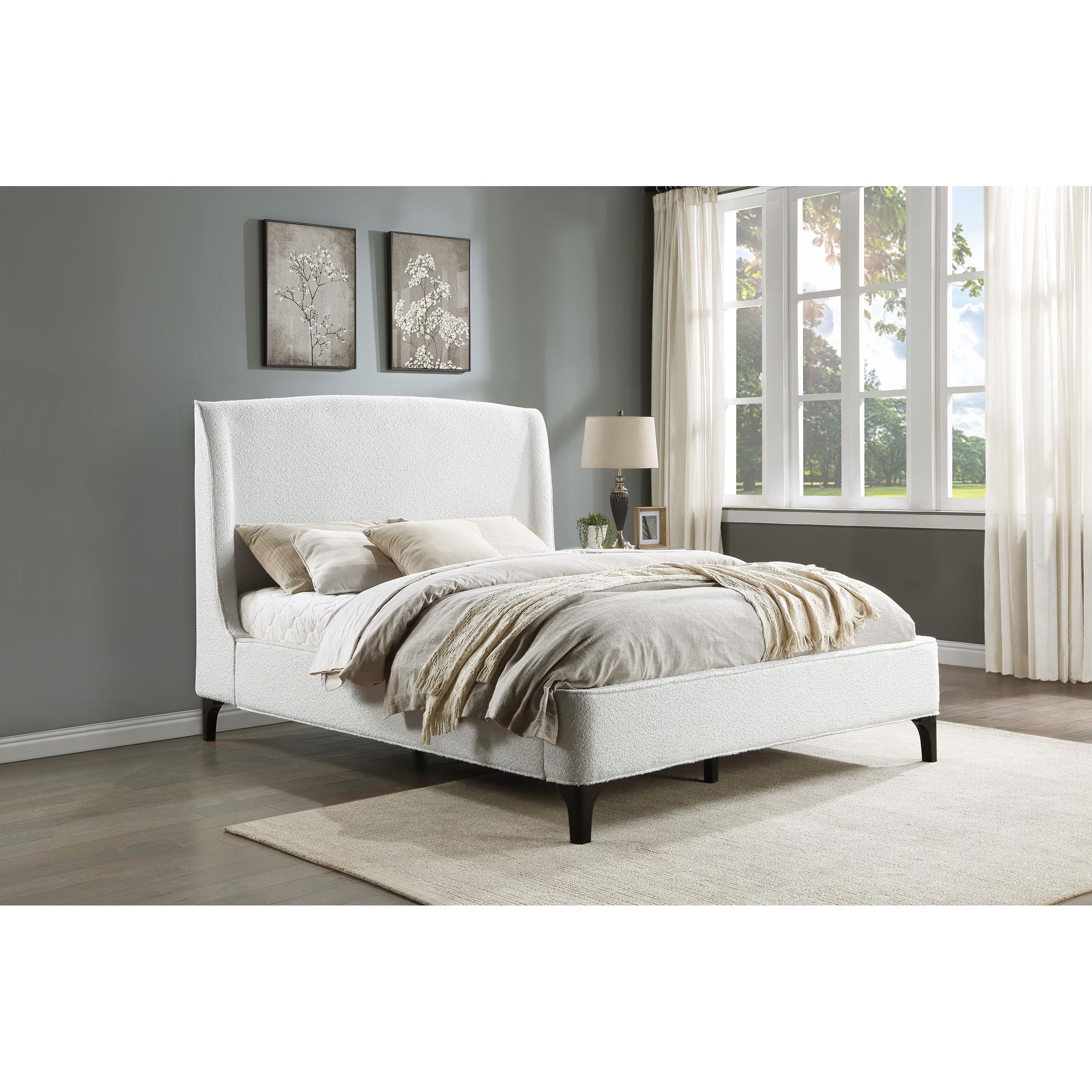  Size_King --  Mosby 306020KE Upholstered Eastern King Wingback Bed - Snow IMAGE 10