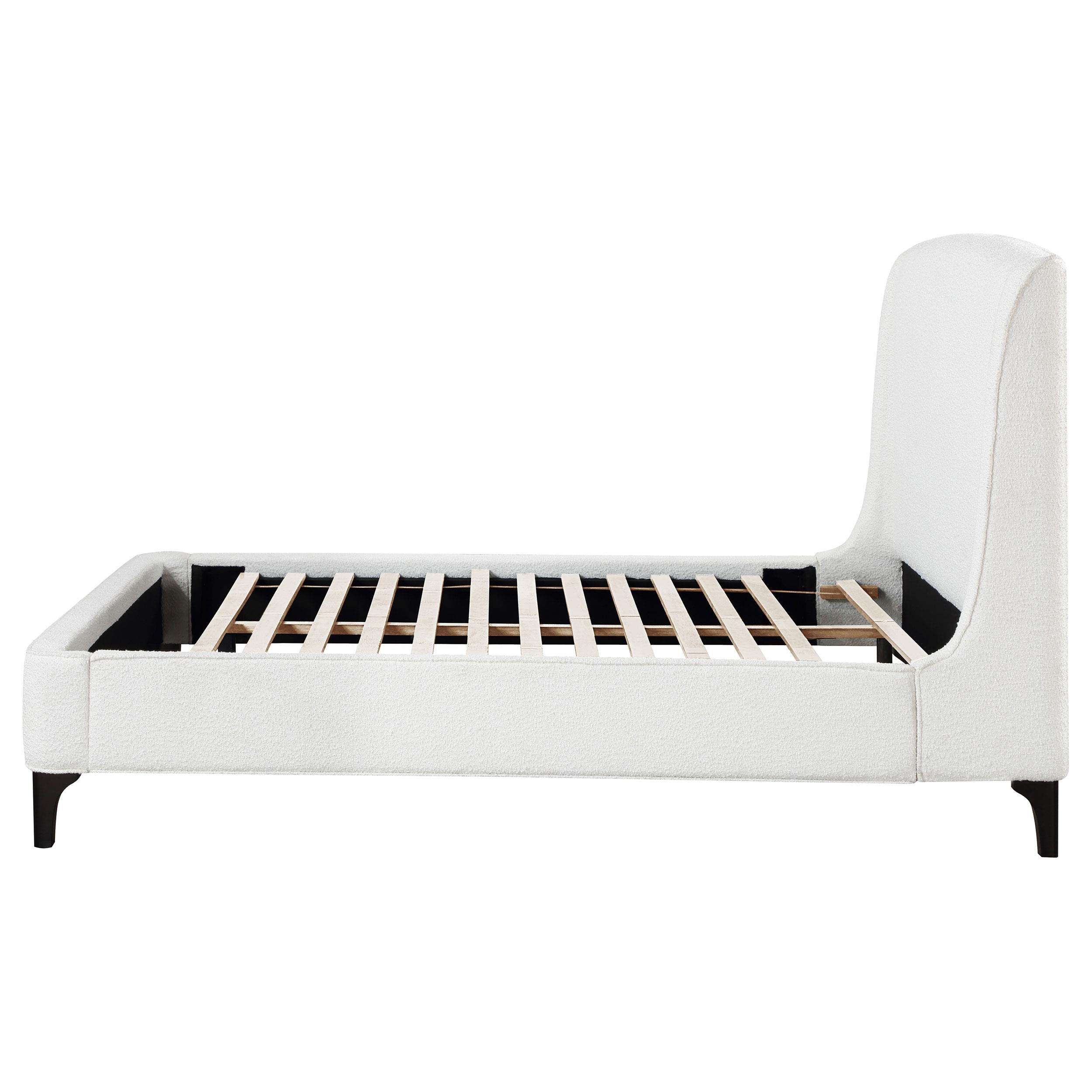  Size_King --  Mosby 306020KE Upholstered Eastern King Wingback Bed - Snow IMAGE 5