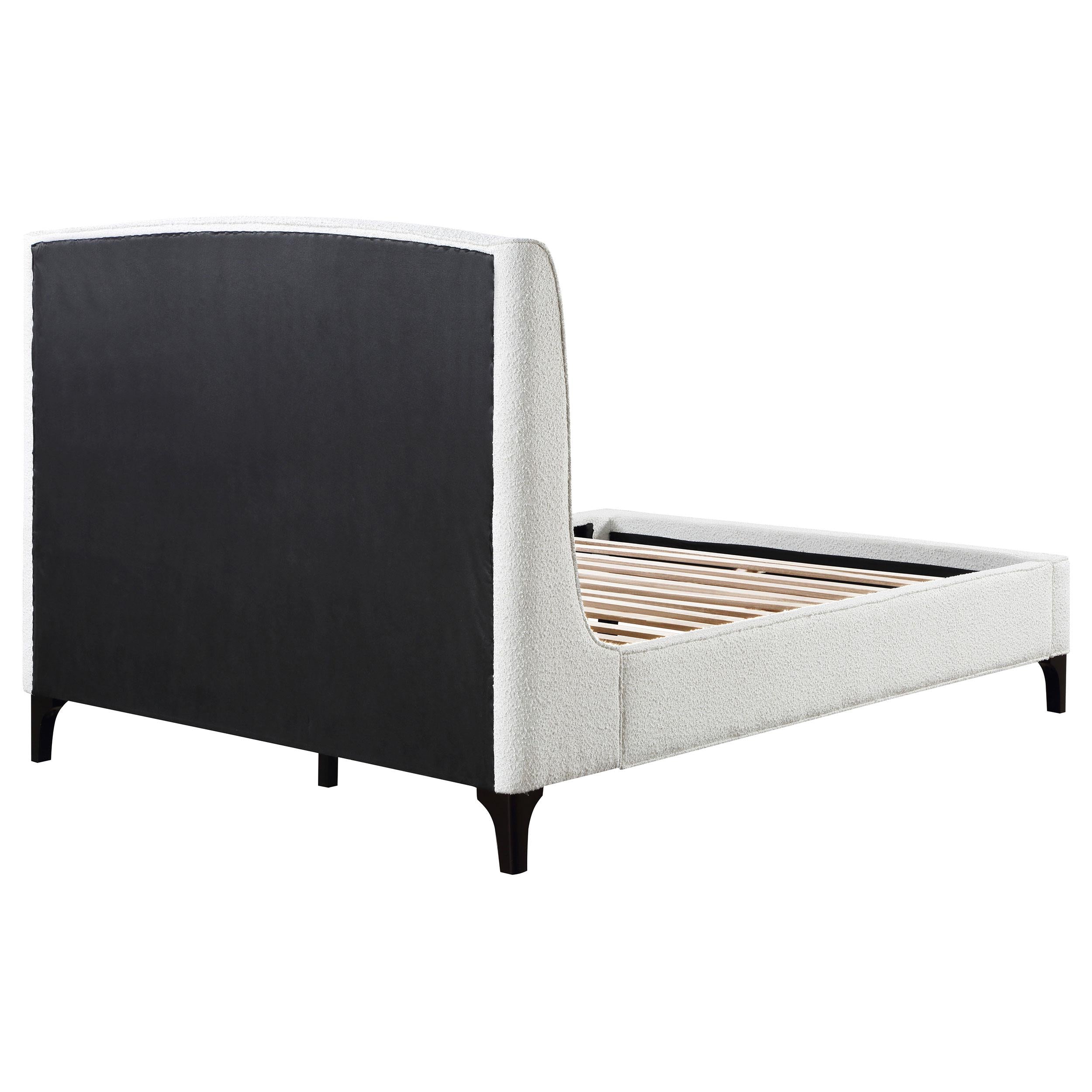  Size_King --  Mosby 306020KE Upholstered Eastern King Wingback Bed - Snow IMAGE 8