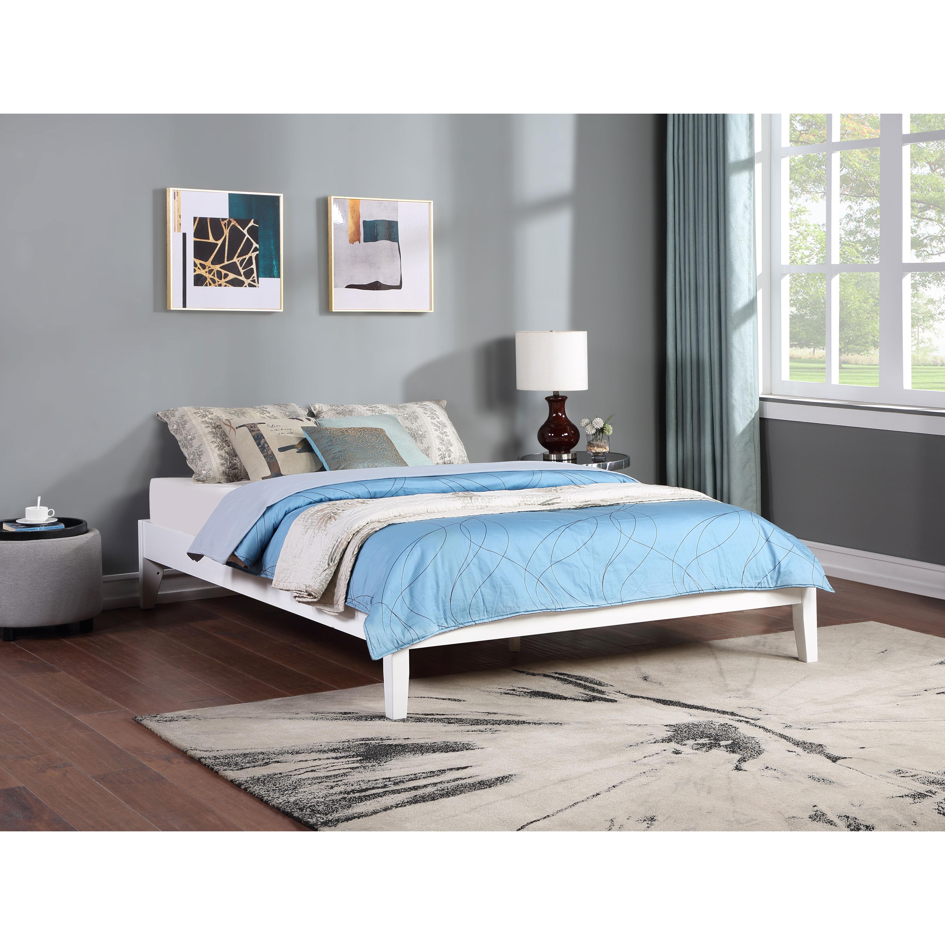  Size_Queen --  Hounslow 306128Q Queen Universal Platform Bed - White IMAGE 2