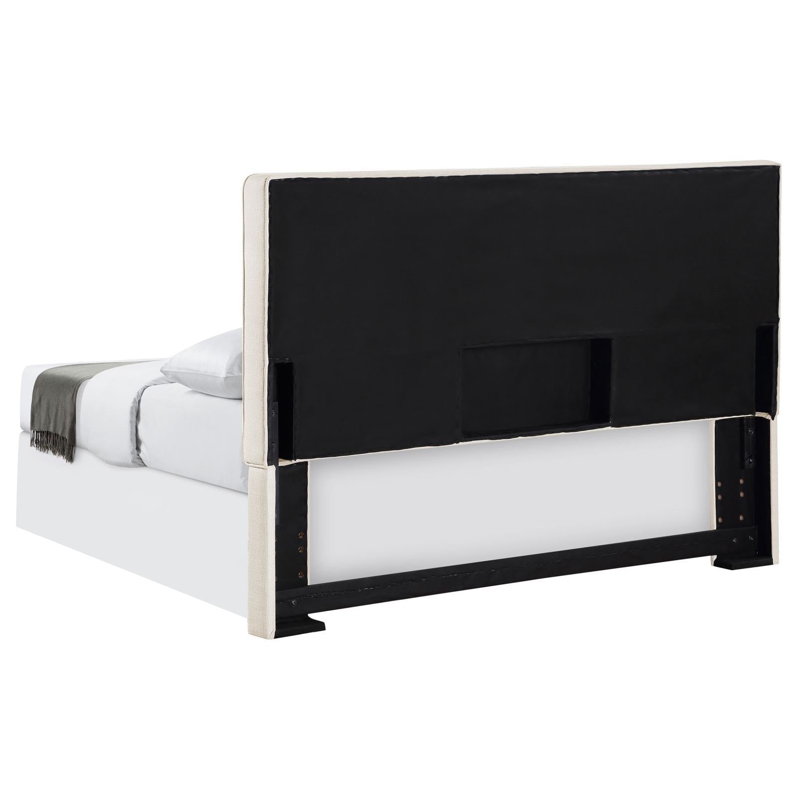  Coaster Furniture Kosmo 315993QF Upholstered Queen or Full Panel Headboard - Sand IMAGE 5