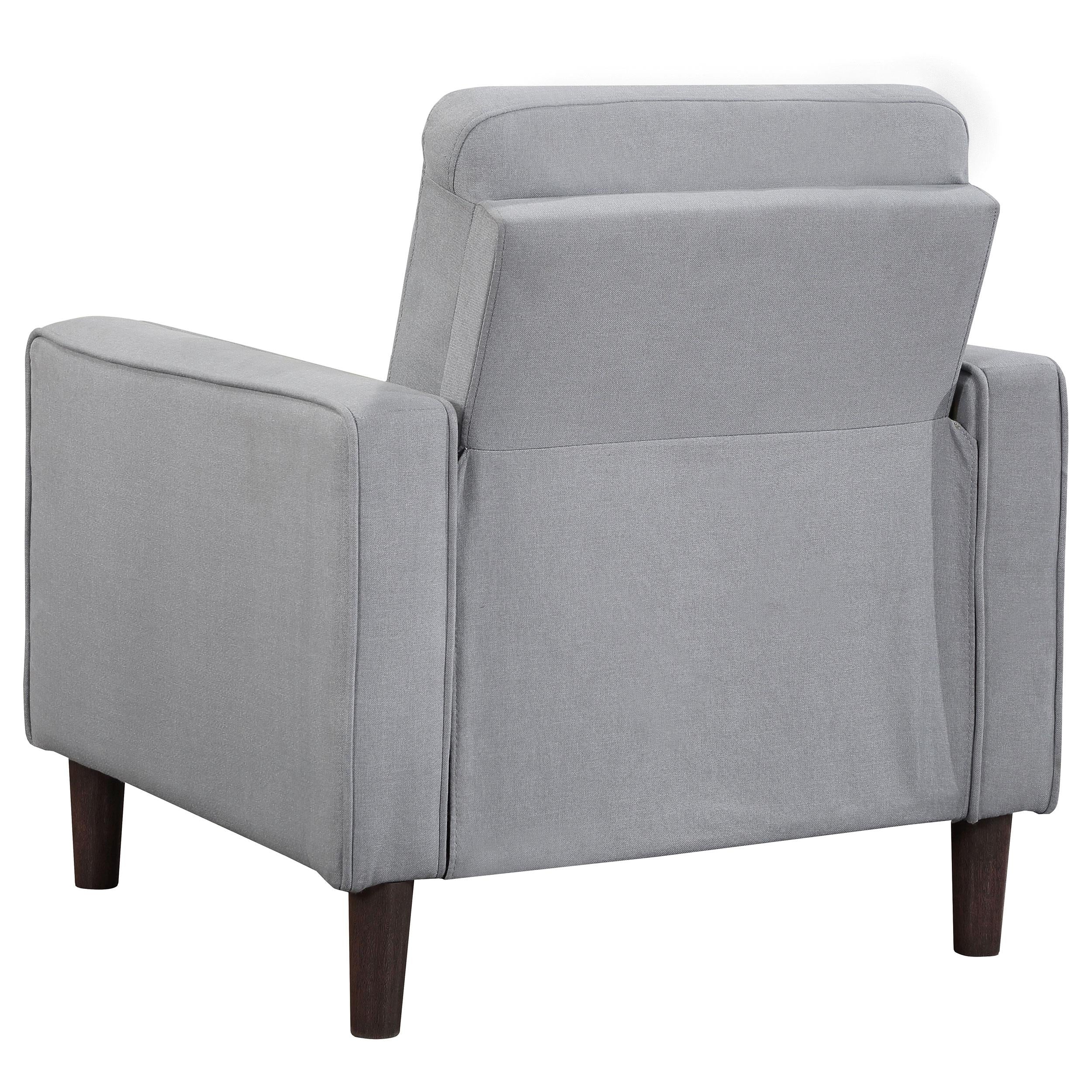  Coaster Furniture Bowen 506783 Upholstered Track Arm Tufted Accent Chair - Grey IMAGE 5