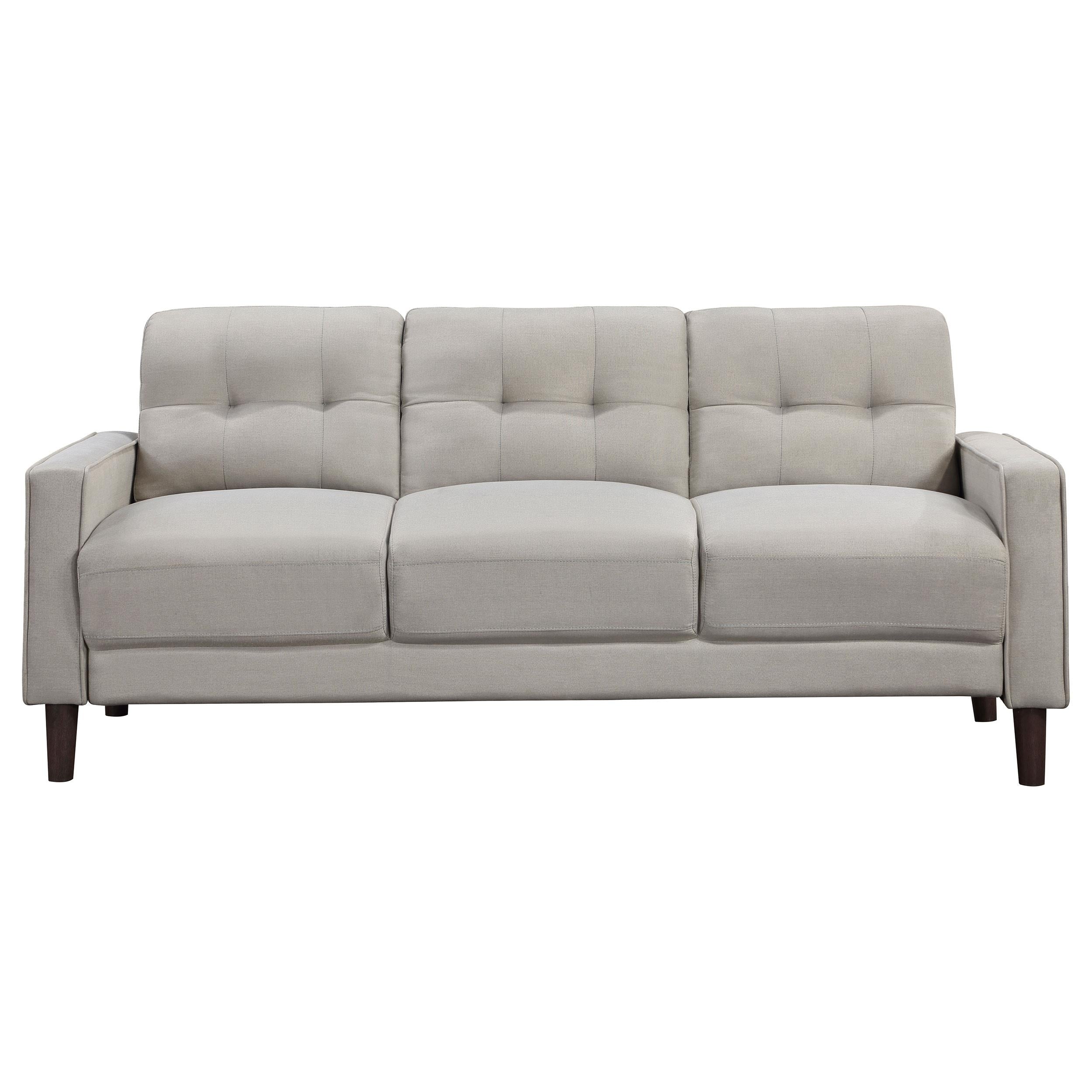  Coaster Furniture Bowen 506785 Upholstered Track Arm Tufted Sofa - Beige IMAGE 2