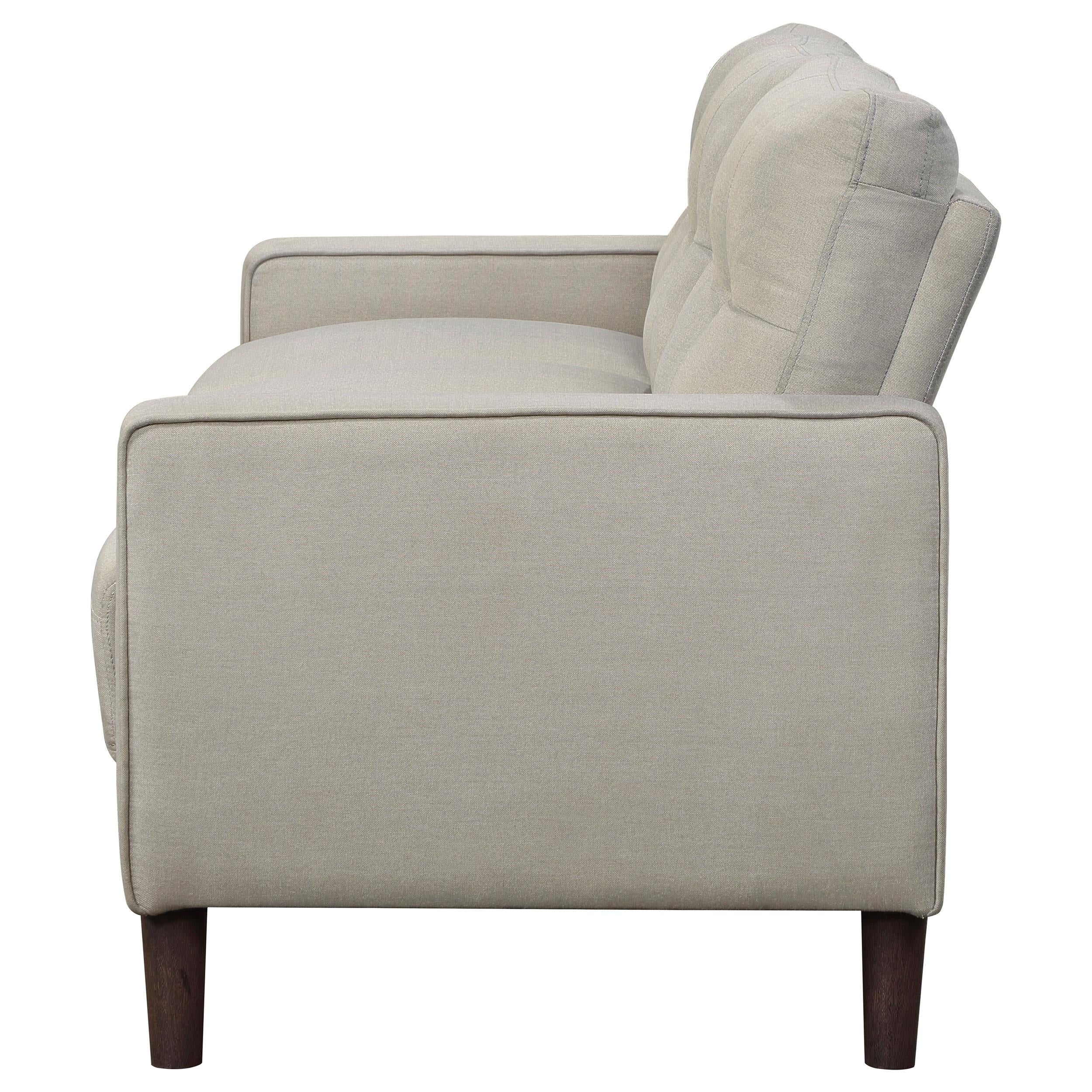  Coaster Furniture Bowen 506785 Upholstered Track Arm Tufted Sofa - Beige IMAGE 4