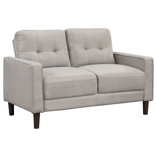 Coaster Furniture Bowen 506786 Upholstered Track Arm Tufted Loveseat - Beige