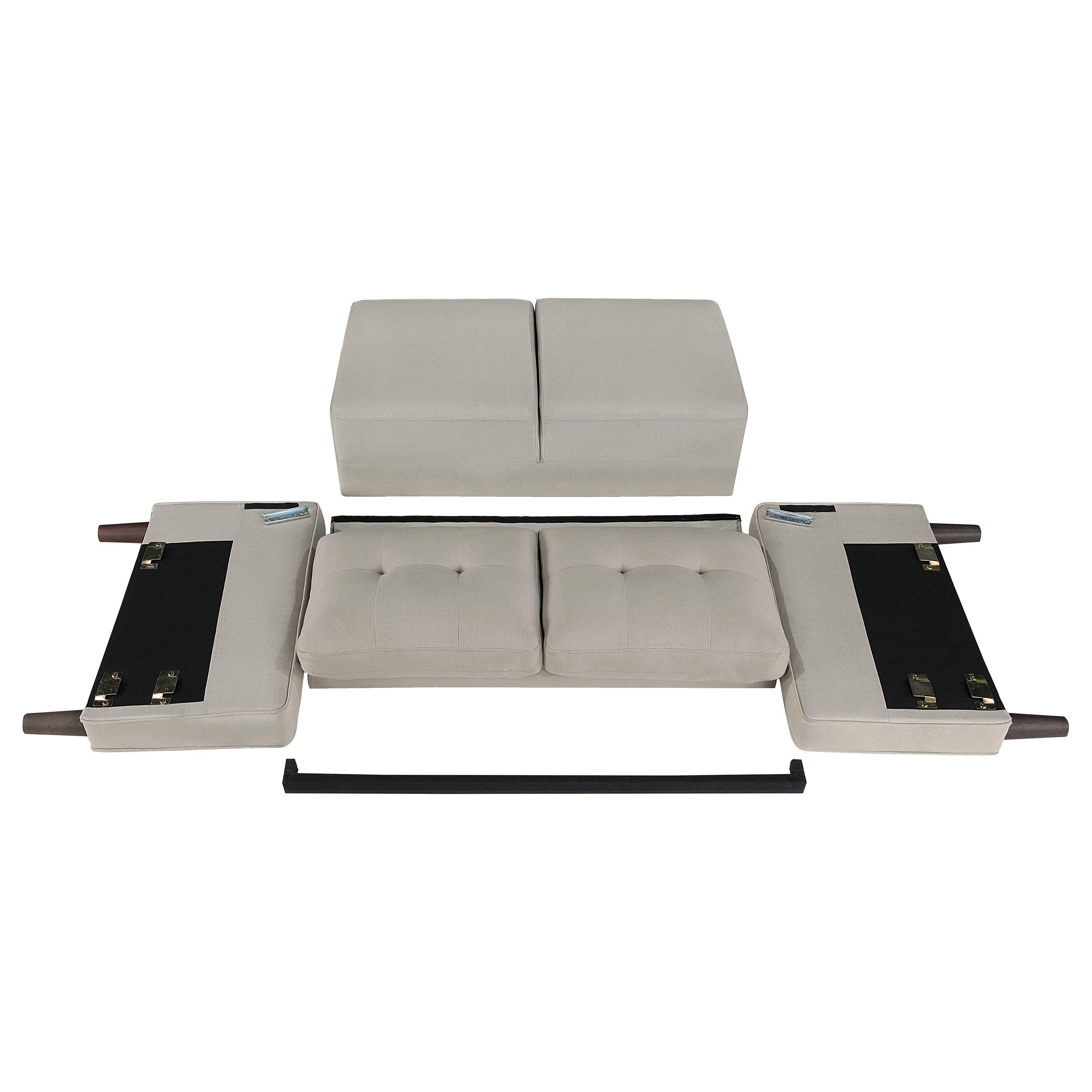  Coaster Furniture Bowen 506786 Upholstered Track Arm Tufted Loveseat - Beige IMAGE 8