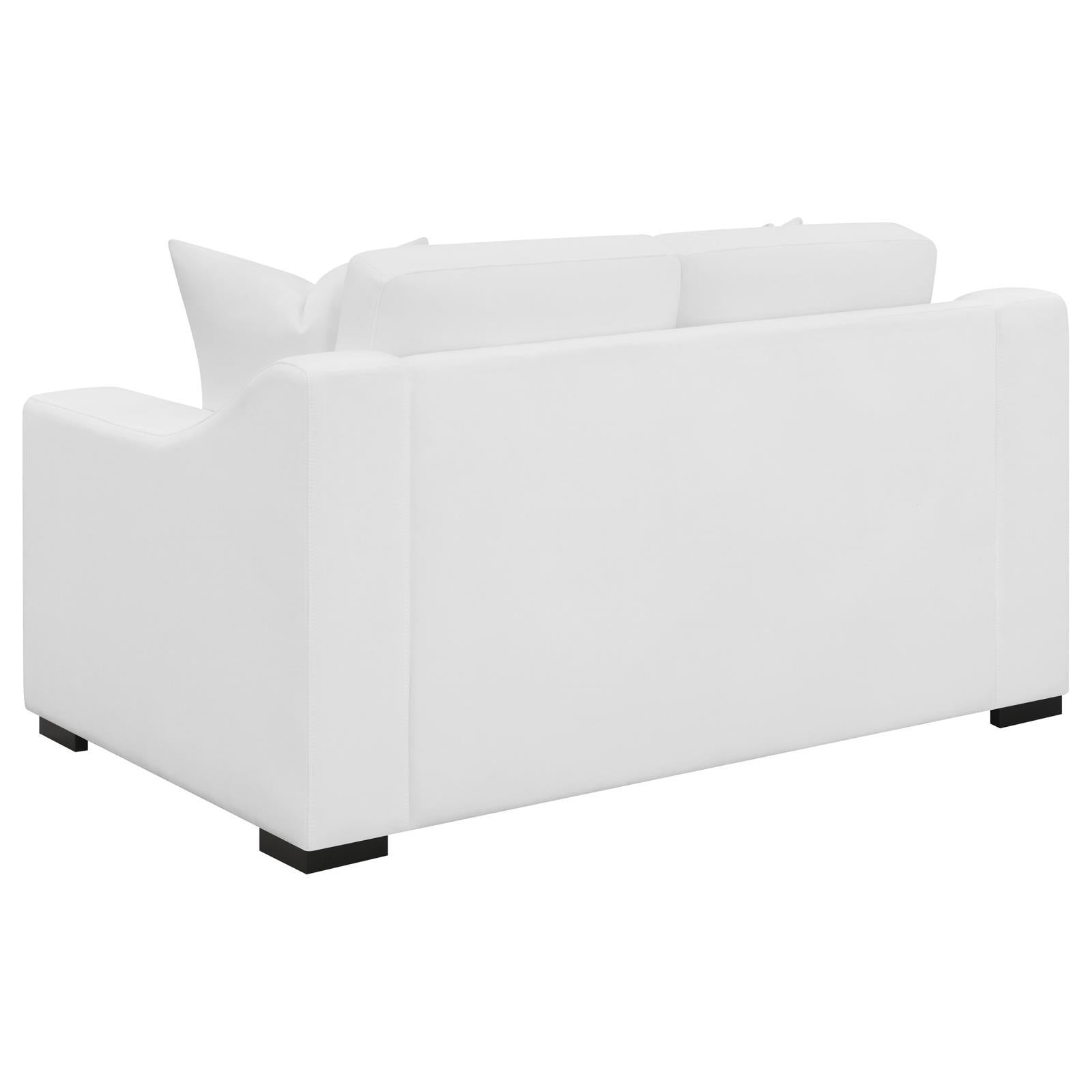  Coaster Furniture Ashlyn 509892 Upholstered Sloped Arm Loveseat - White IMAGE 6