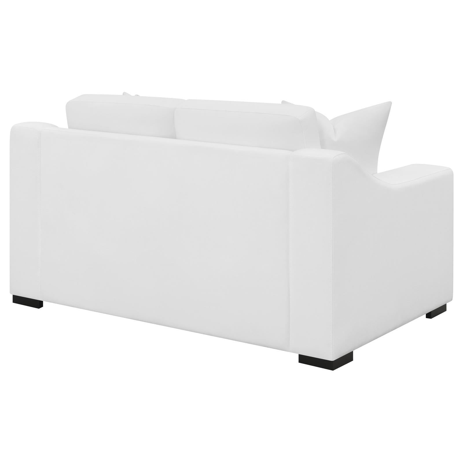  Coaster Furniture Ashlyn 509892 Upholstered Sloped Arm Loveseat - White IMAGE 7