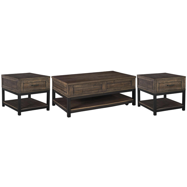 Signature Design by Ashley Johurst T444T1 Lift-top Coffee Table and 2 End Tables