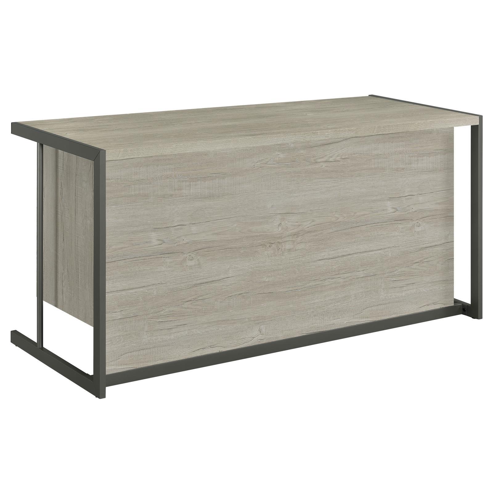  Coaster Furniture Loomis 805881 60-inch 4-Drawer Computer Desk - Whitewashed Grey IMAGE 6