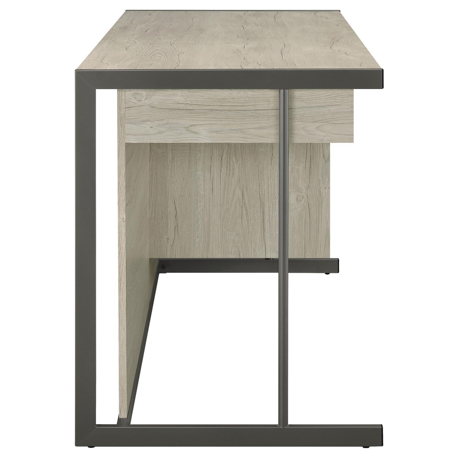  Coaster Furniture Loomis 805881 60-inch 4-Drawer Computer Desk - Whitewashed Grey IMAGE 8