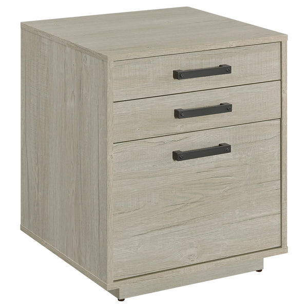 Coaster Furniture Loomis 805882 3-Drawer Home Office File Cabinet - Whitewashed Grey