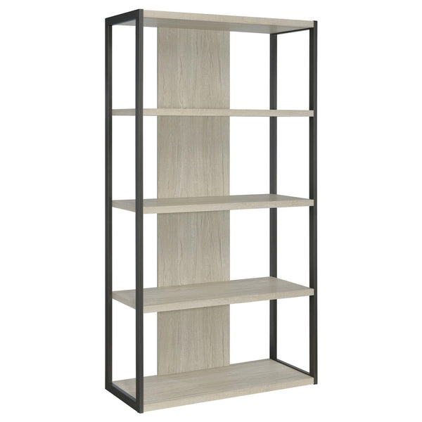 Coaster Furniture Loomis 805883 72-inch 4-shelf Bookshelf - Whitewashed Grey