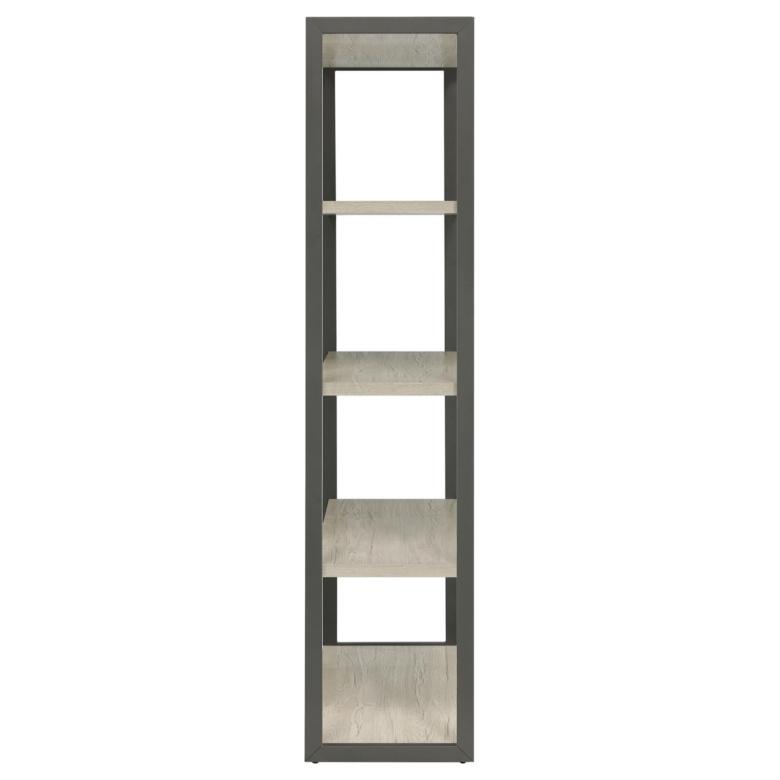  Coaster Furniture Loomis 805883 72-inch 4-shelf Bookshelf - Whitewashed Grey IMAGE 5
