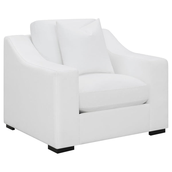 Coaster Furniture Ashlyn 509893 Upholstered Sloped Arm Accent Chair - White