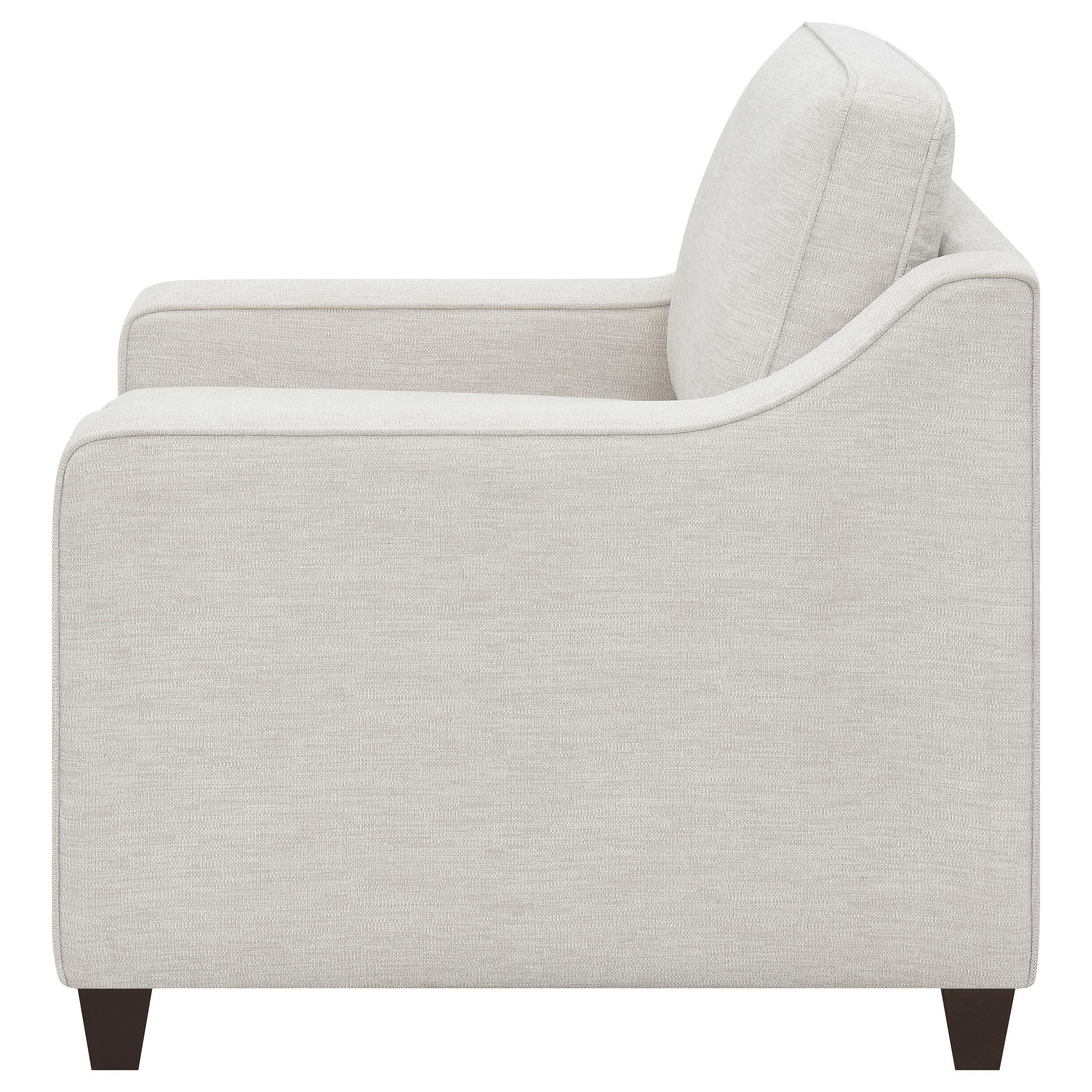  Coaster Furniture Christine 552063 Upholstered Sloped Arm Accent Chair - Beige IMAGE 4