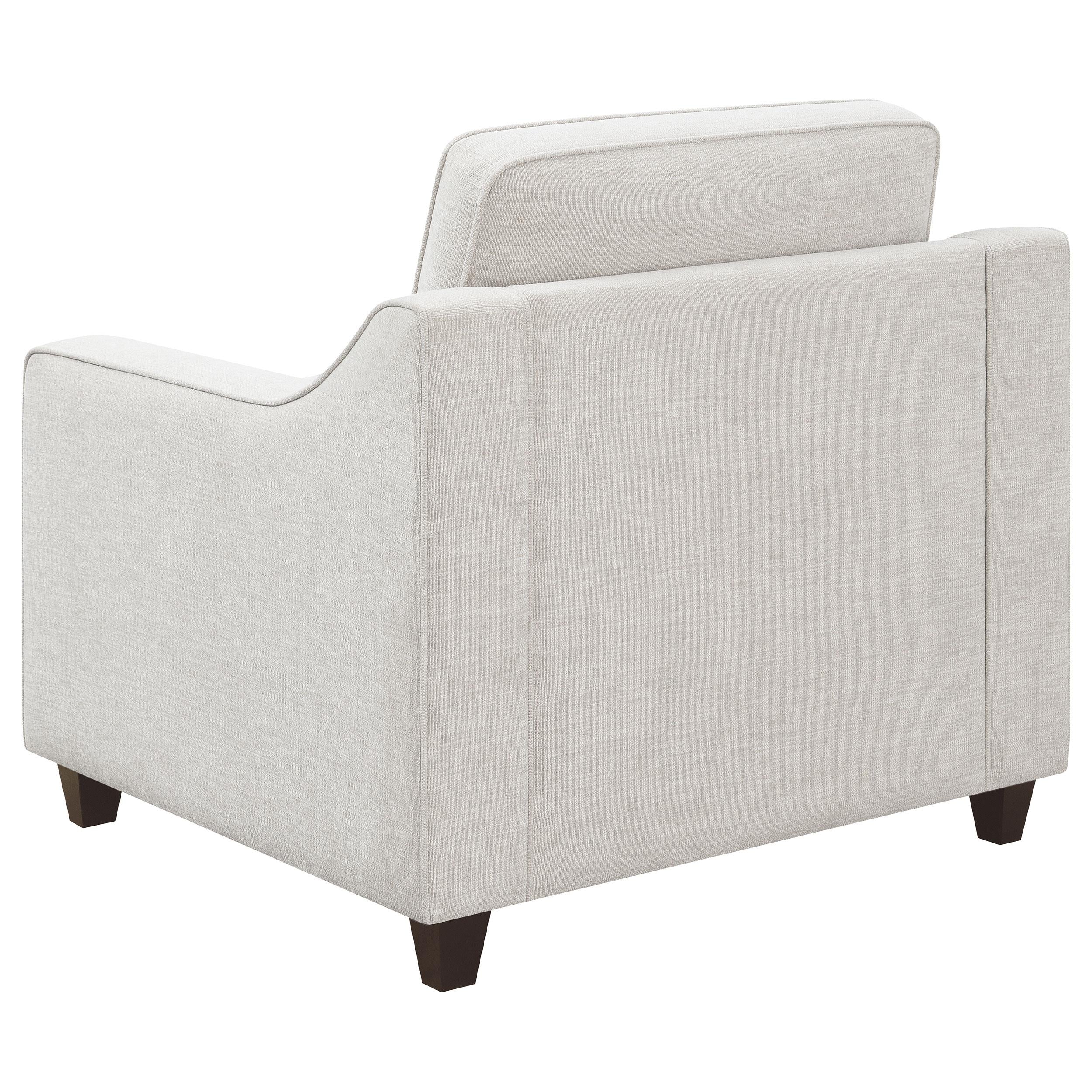 Coaster Furniture Christine 552063 Upholstered Sloped Arm Accent Chair - Beige IMAGE 5