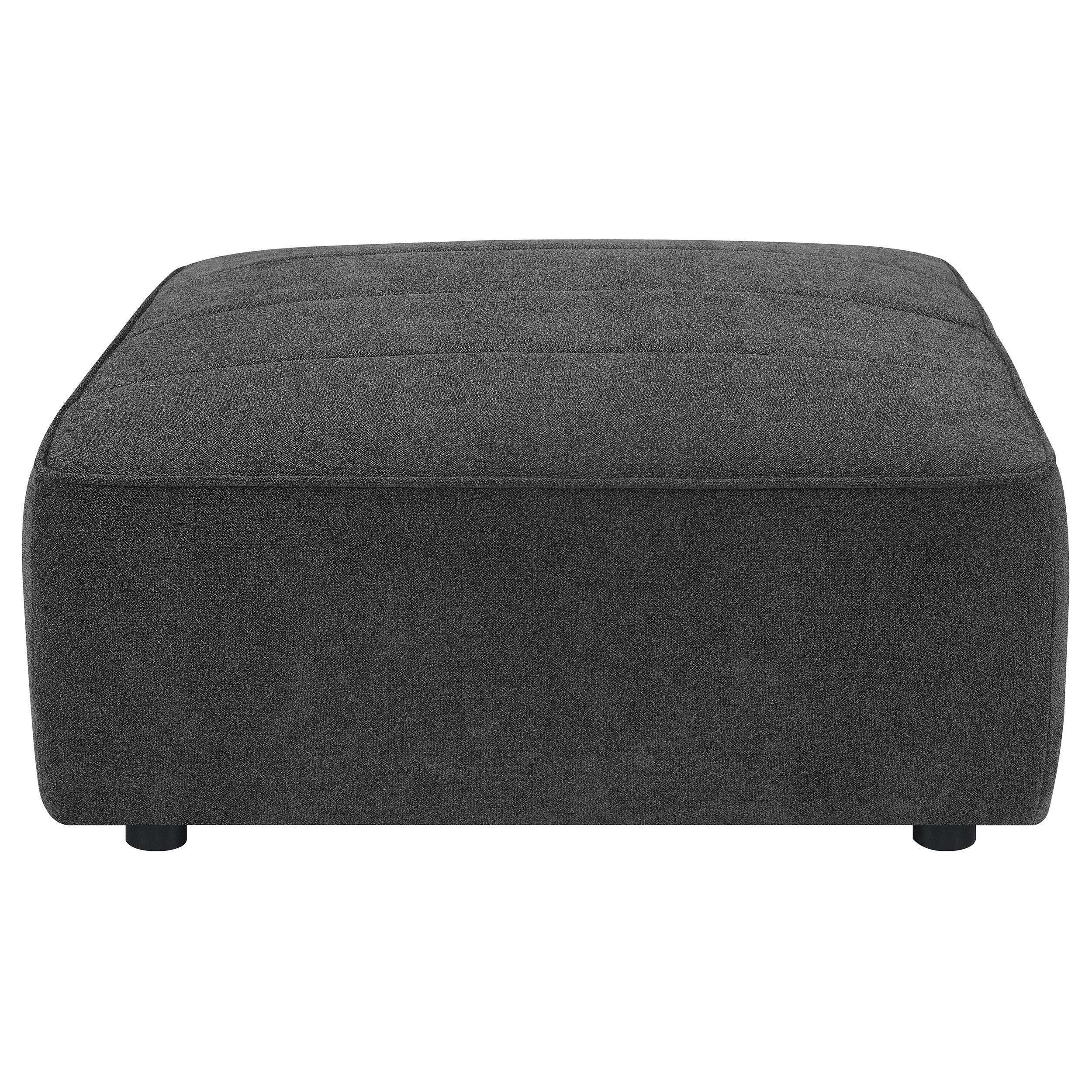  Coaster Furniture Sunny 552083 Square Upholstered Ottoman - Dark Charcoal IMAGE 2