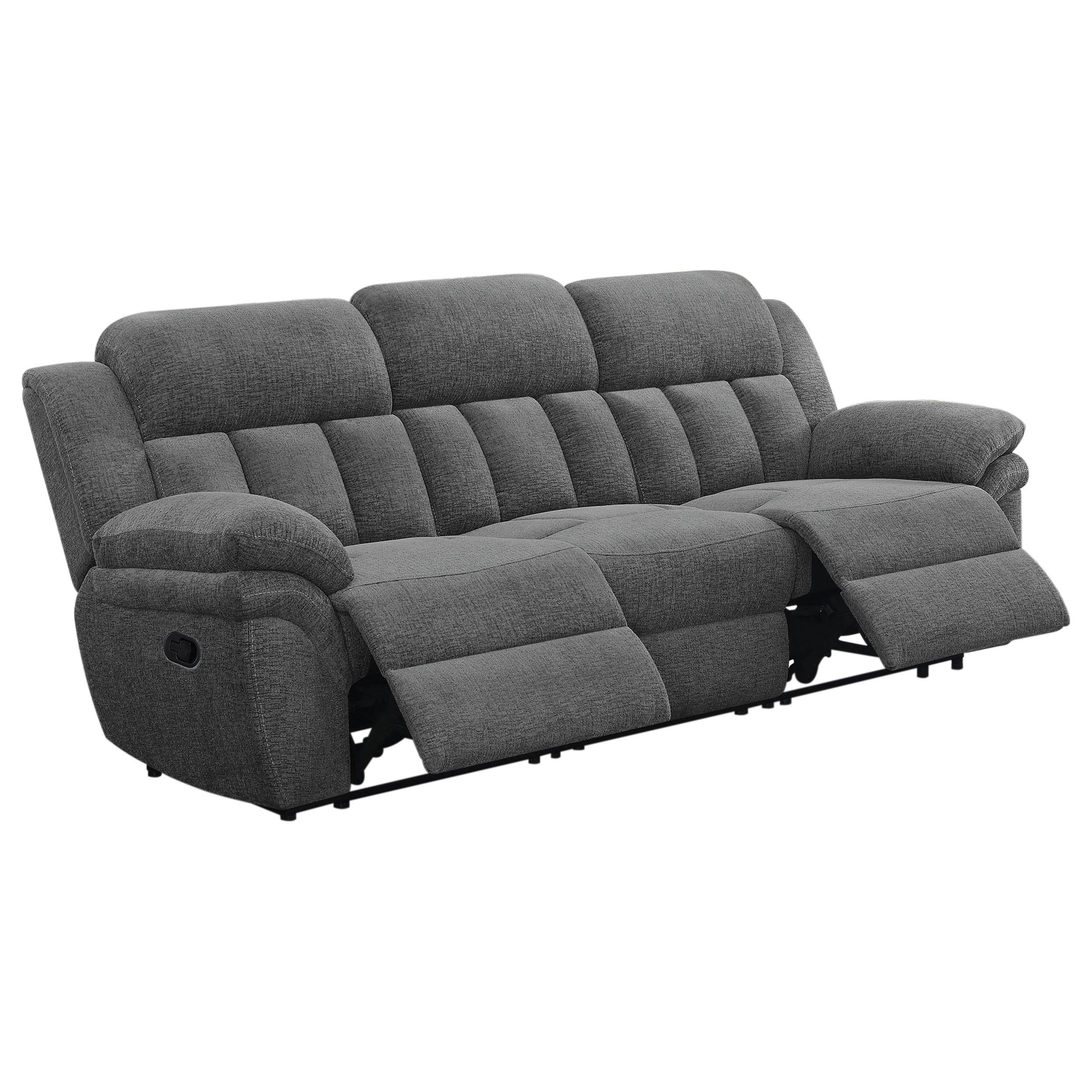  Coaster Furniture Bahrain 609541 Upholstered Motion Sofa - Charcoal IMAGE 2