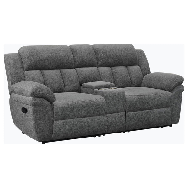 Coaster Furniture Bahrain 609542 Upholstered Motion Loveseat - Charcoal