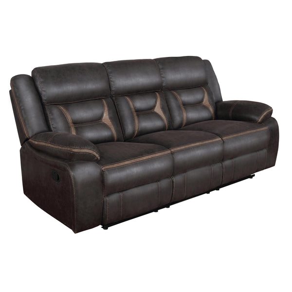 Coaster Furniture Greer 651354 Upholstered Motion Reclining Sofa - Brown