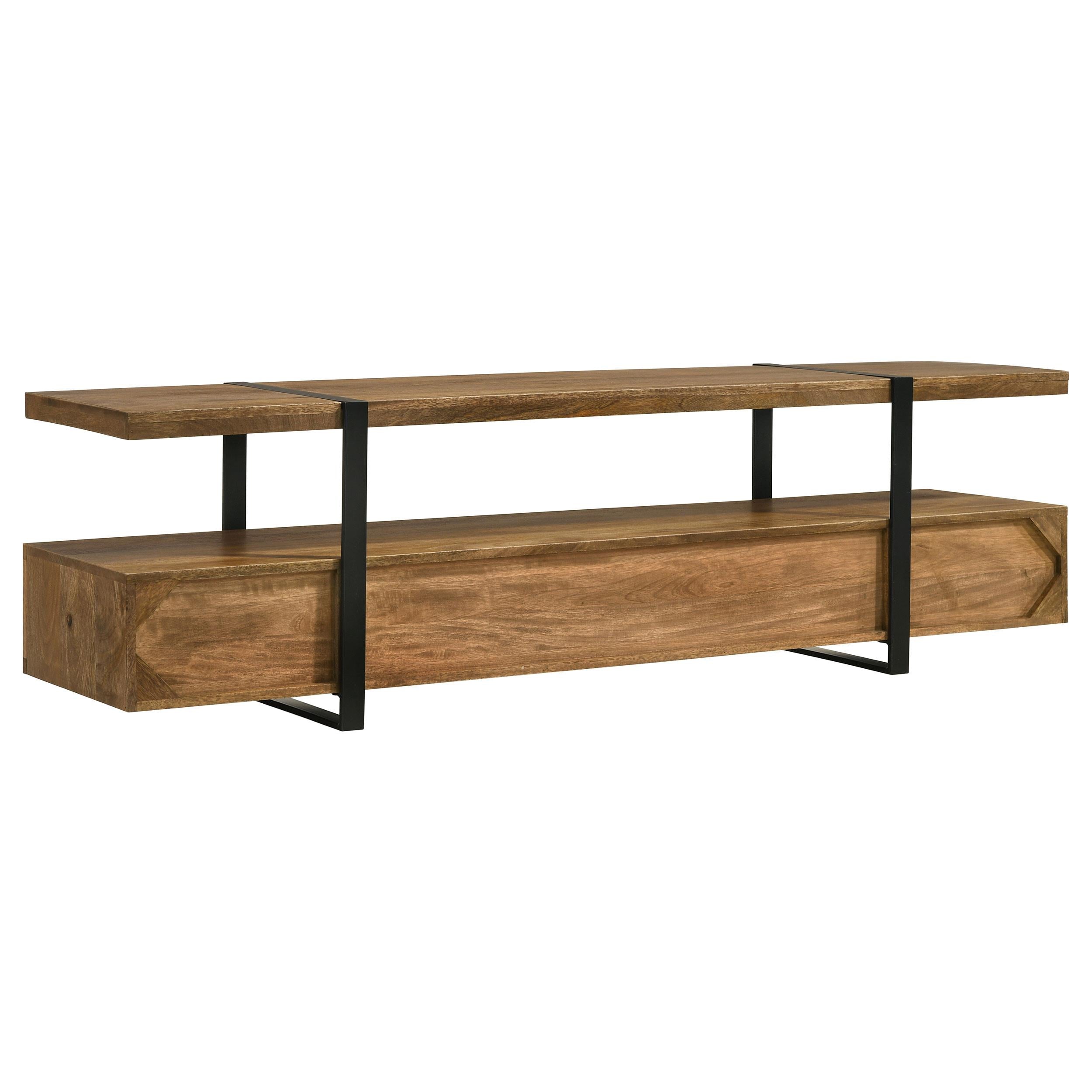  Coaster Furniture Otto 703243 5-Drawer Mango Wood 70" TV Stand Media Console - Brown IMAGE 7