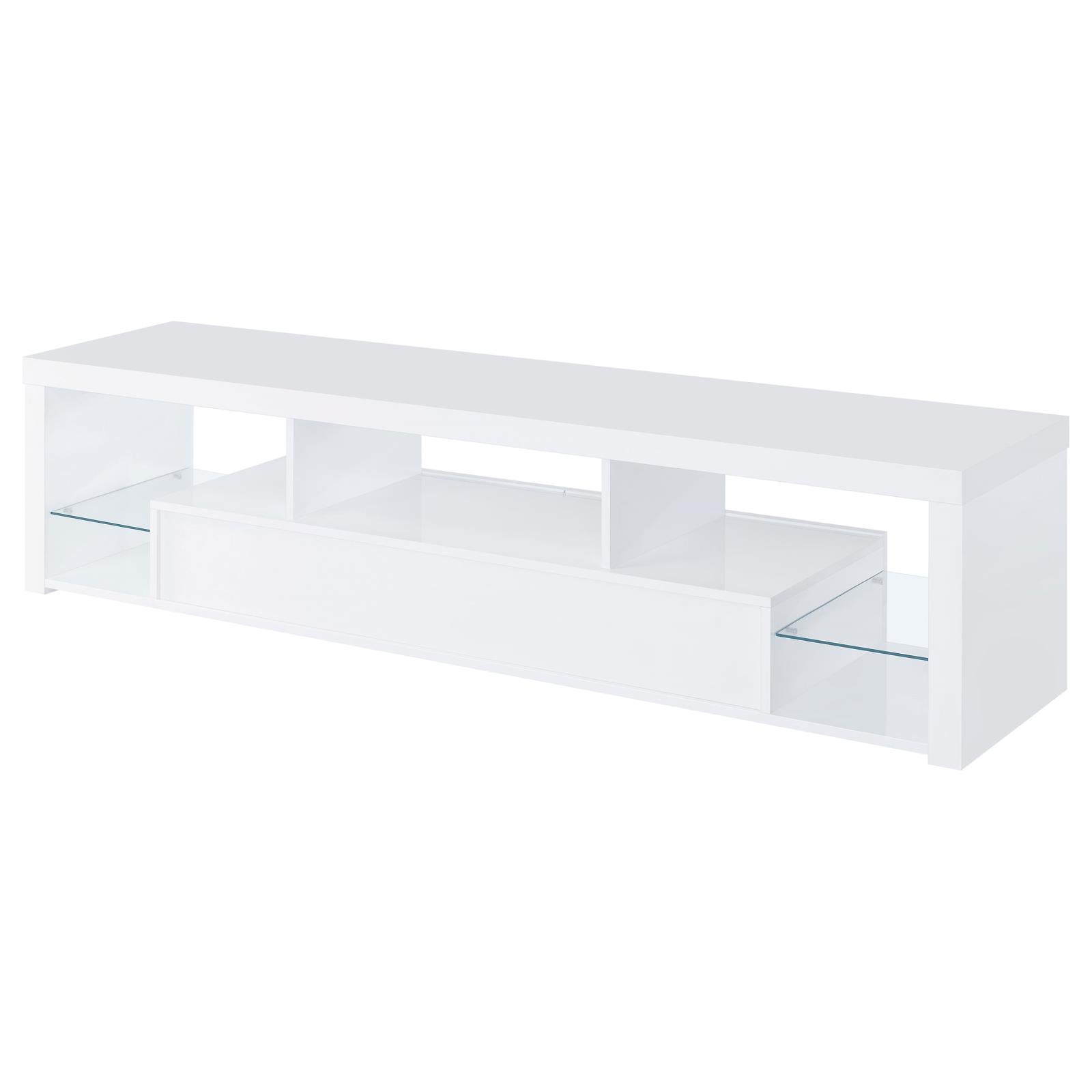  Coaster Furniture Jude 704251 2-Drawer Engineered Wood 71" TV Stand - High Gloss White IMAGE 9