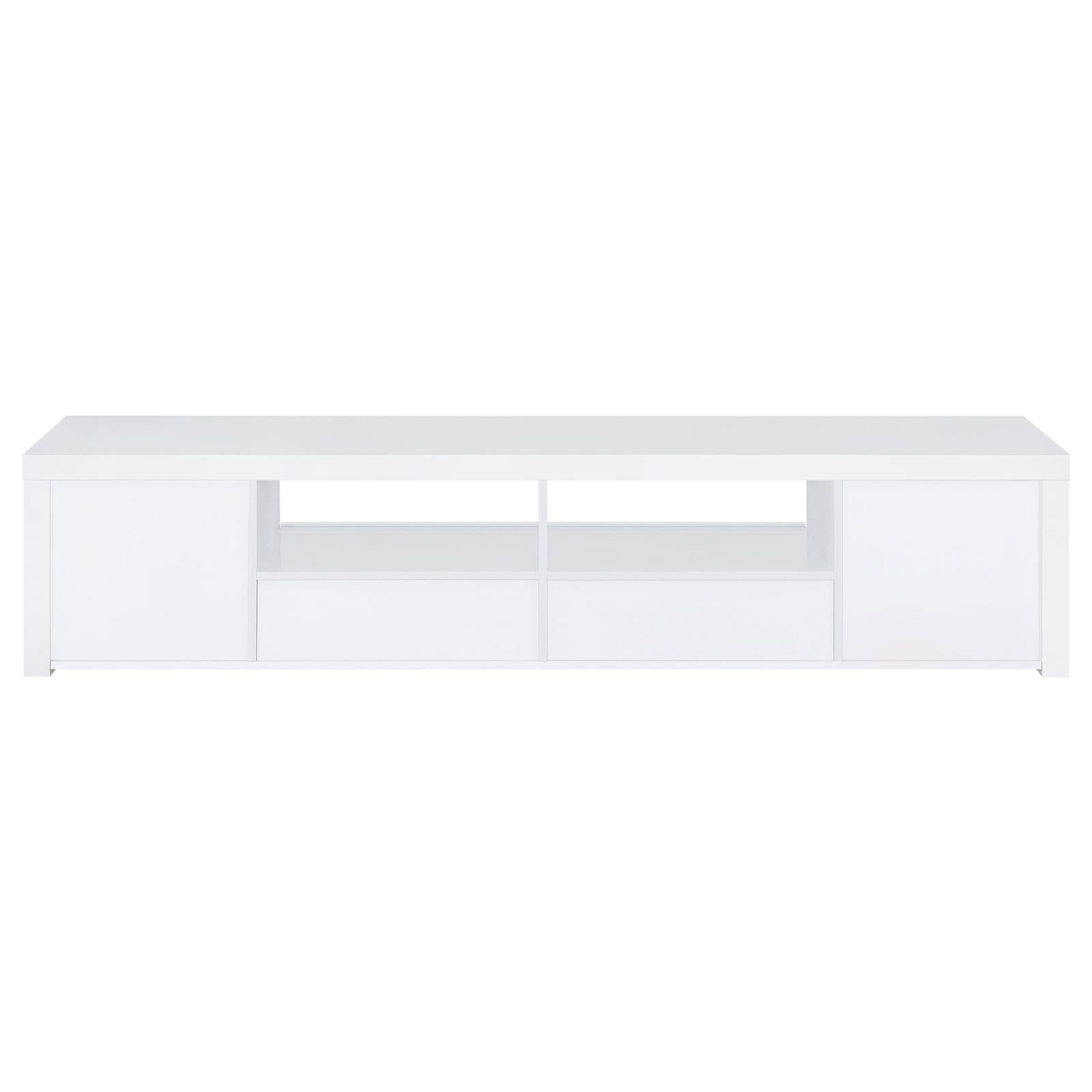  Coaster Furniture Jude 704262 2-door Engineered Wood 79" TV Stand - High Gloss White IMAGE 8