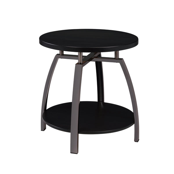 Coaster Furniture Dacre 722207 Round Engineered Wood Top Side End Table - Dark Charcoal