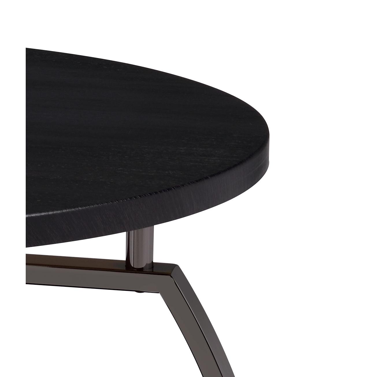  Coaster Furniture Dacre 722208 Round Engineered Wood Top Coffee Table - Dark Charcoal IMAGE 3