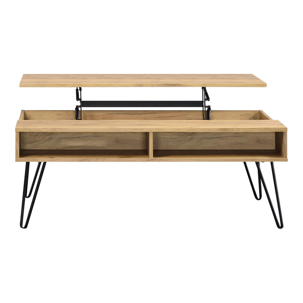 Coaster Furniture Fanning 723368 Engineered Wood Lift Top Coffee Table - Golden Oak