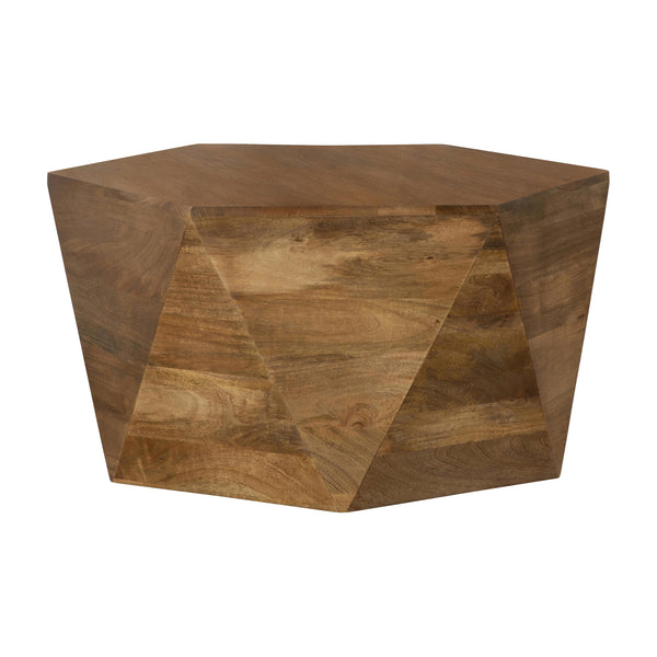 Coaster Furniture Zalika 724188 Hexagonal Solid Mango Wood Coffee Table - Natural