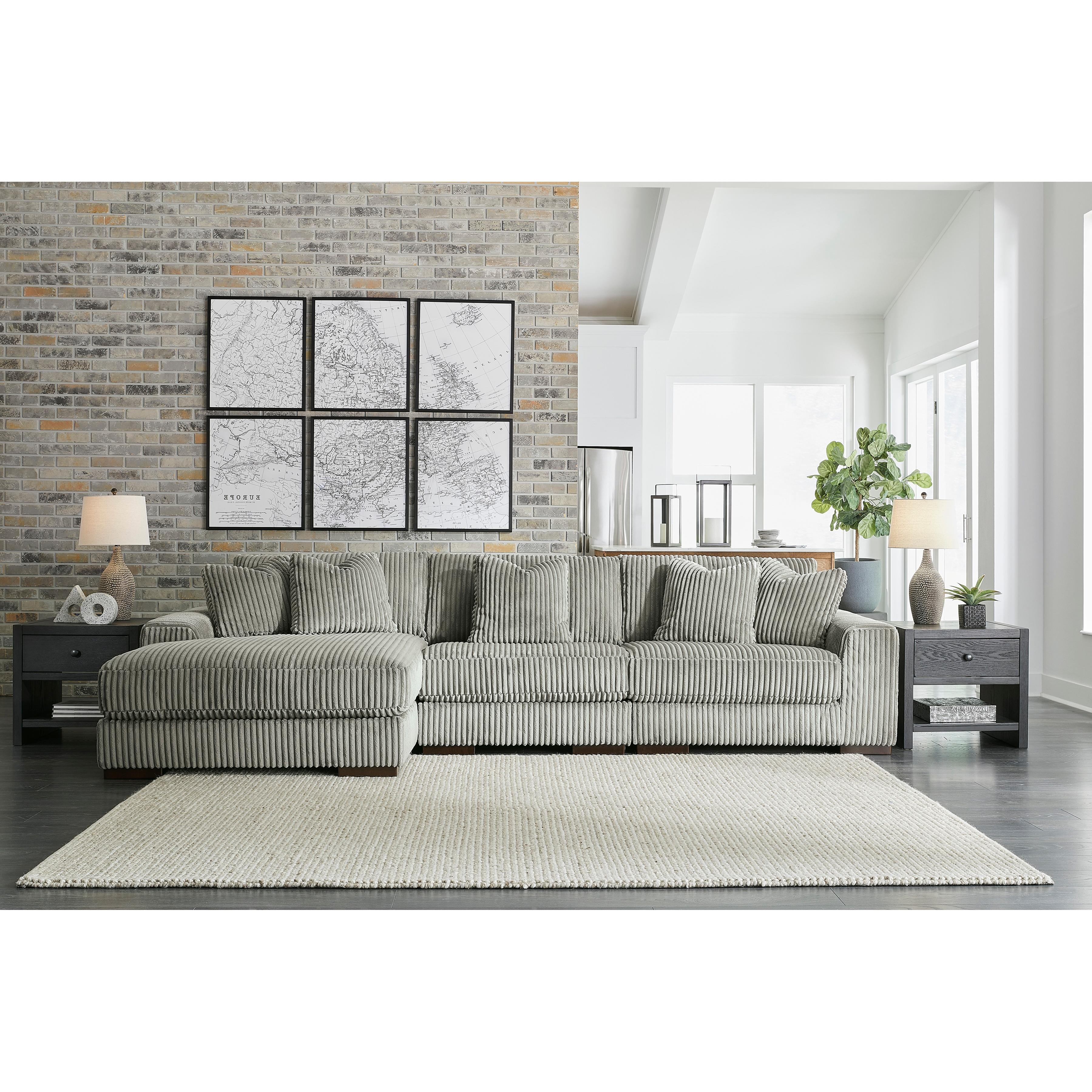  Manufacturer Color_Fog --  Lindyn 21105S10 3 pc Sectional with Chaise IMAGE 2