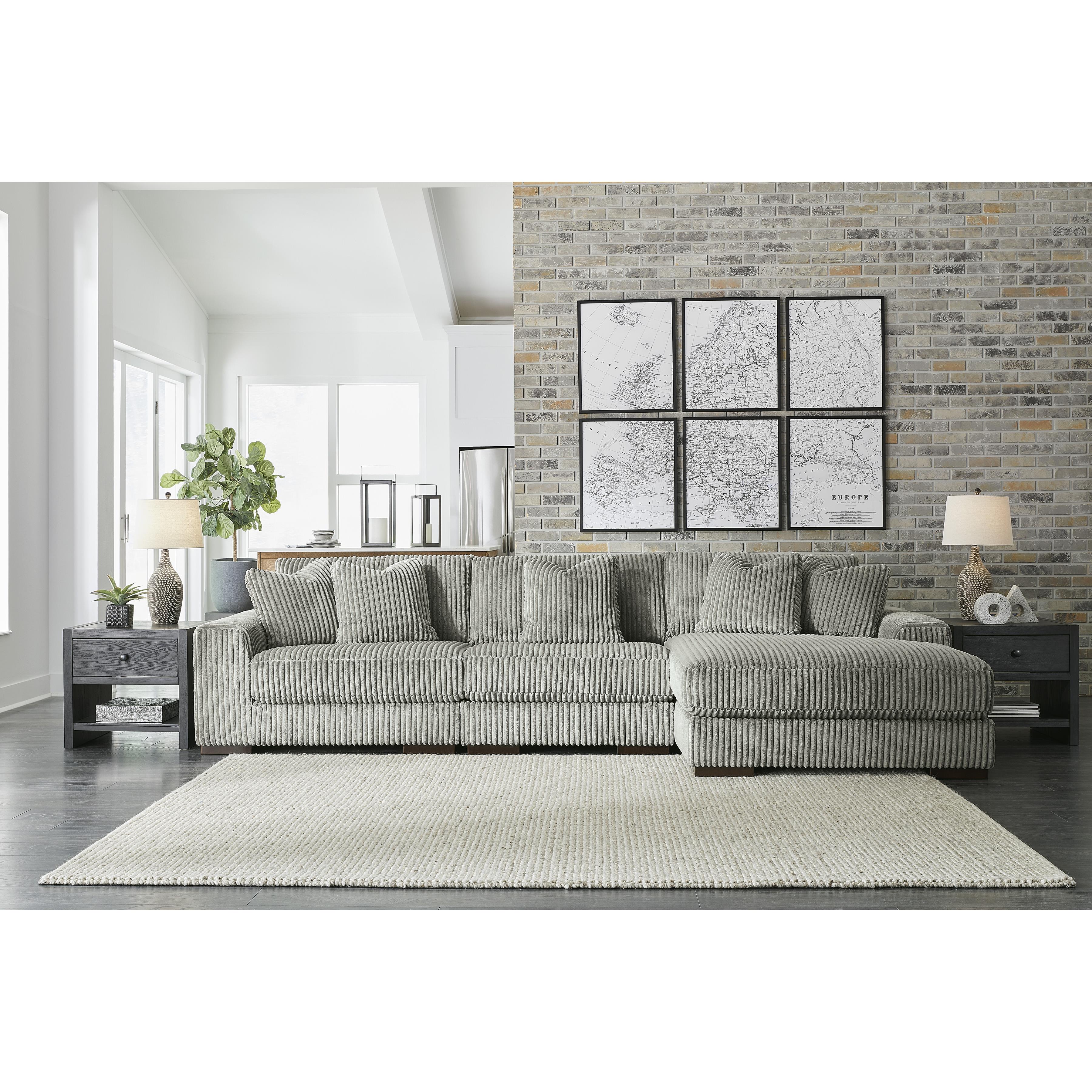  Manufacturer Color_Fog --  Lindyn 21105S9 3 pc Sectional with Chaise IMAGE 2
