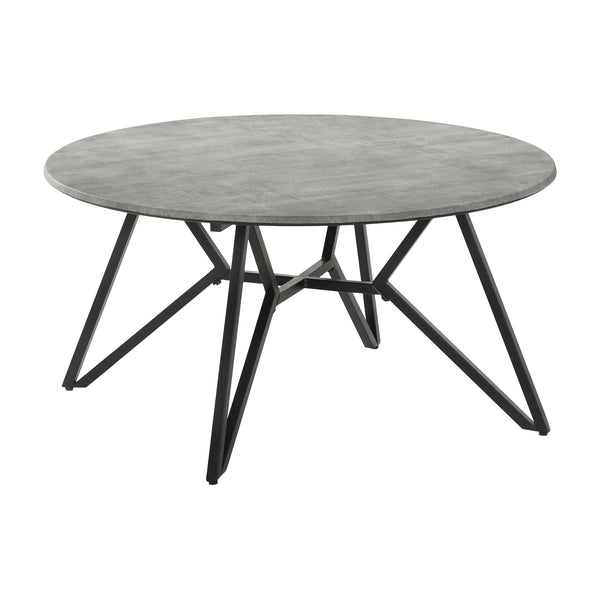 Coaster Furniture Hadi 736178 Round SmartTop Coffee Table - Cement and Gunmetal