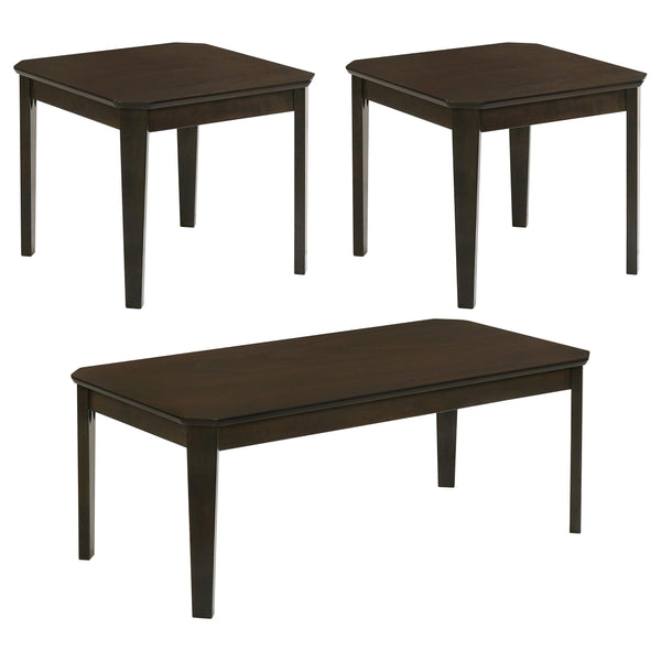 Coaster Furniture Amaro 736184 3-piece Coffee and End Table Set - Dark Brown