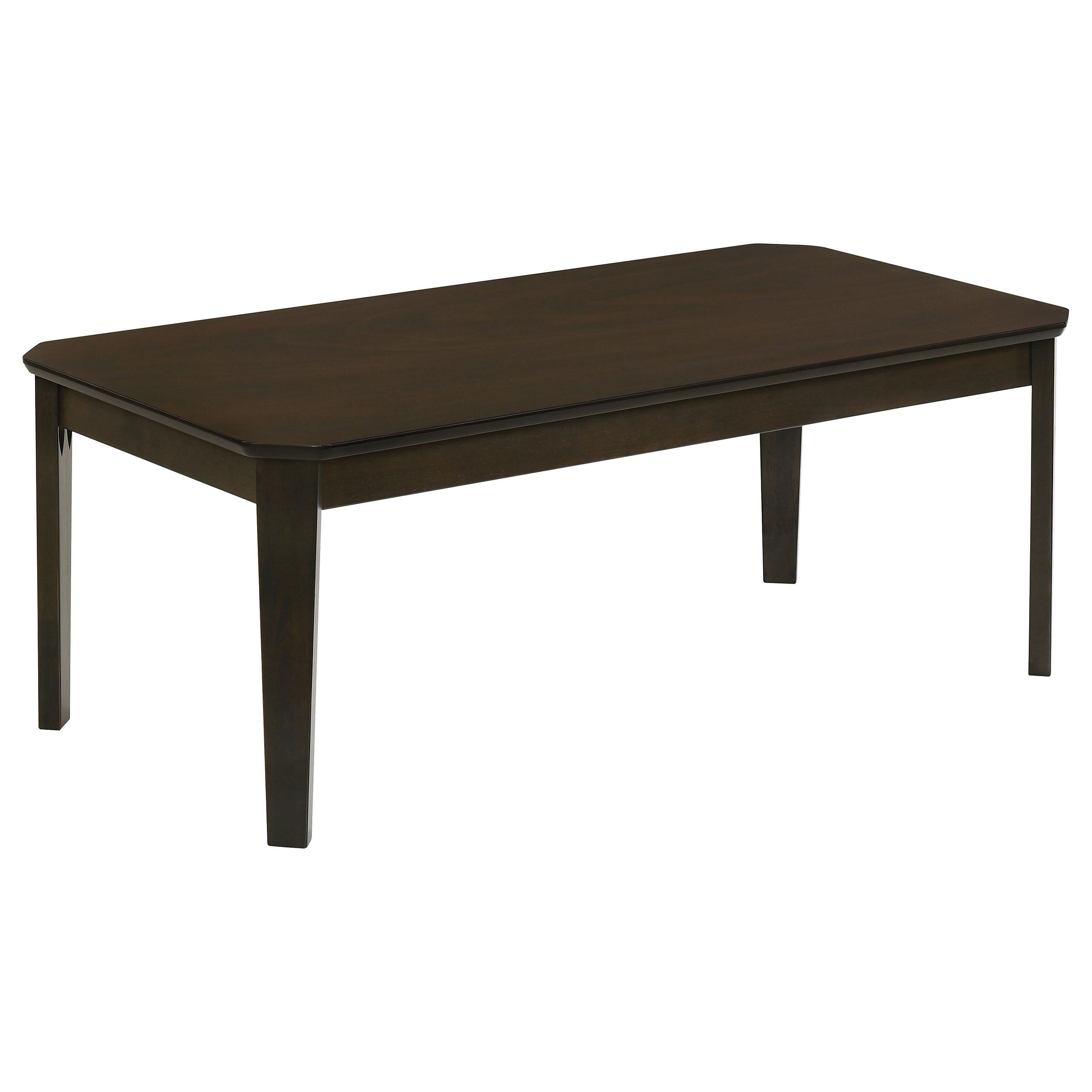  Coaster Furniture Amaro 736184 3-piece Coffee and End Table Set - Dark Brown IMAGE 2